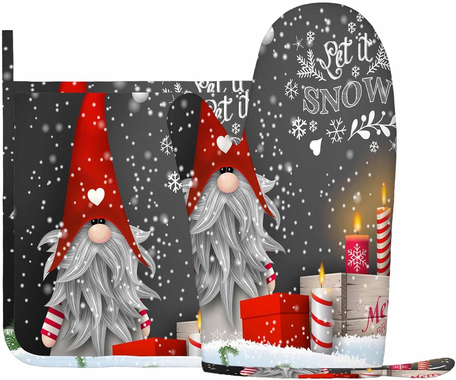 Scandinavian Tomte Oven Mitt Set Mxocom