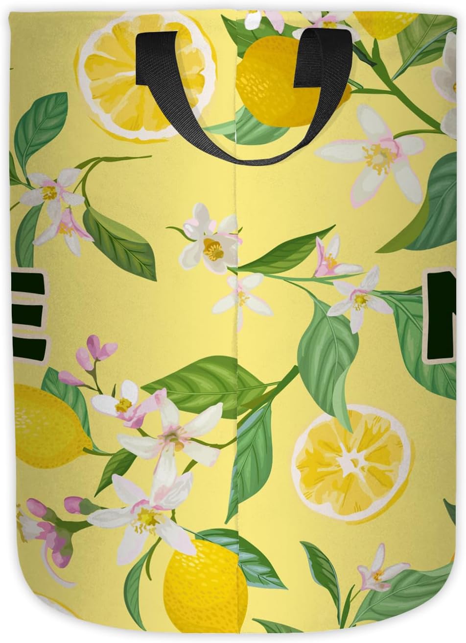 Custom Lemon Laundry Hamper Personalized Storage with Durable Design