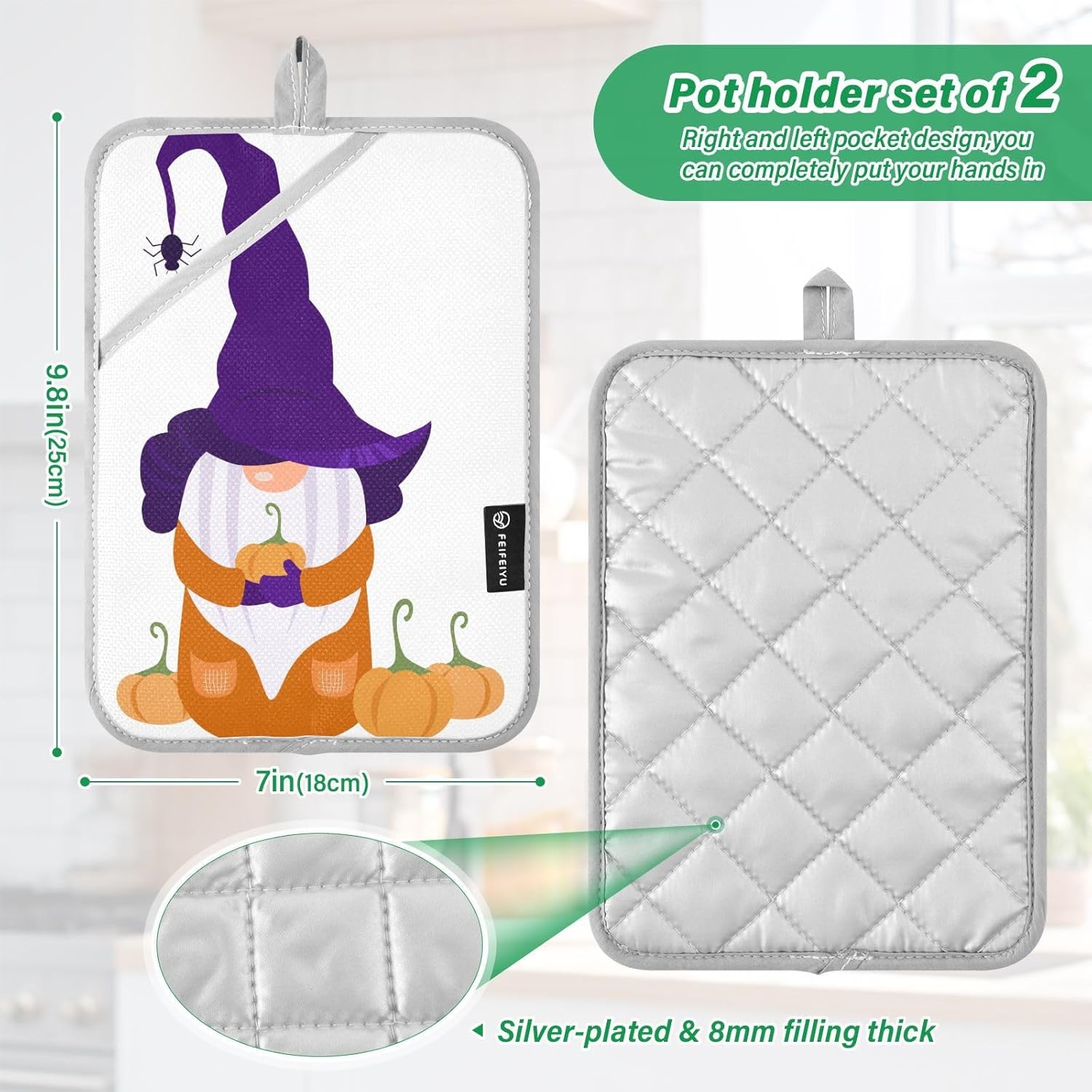 Halloween Leprechaun Pot Holder Set