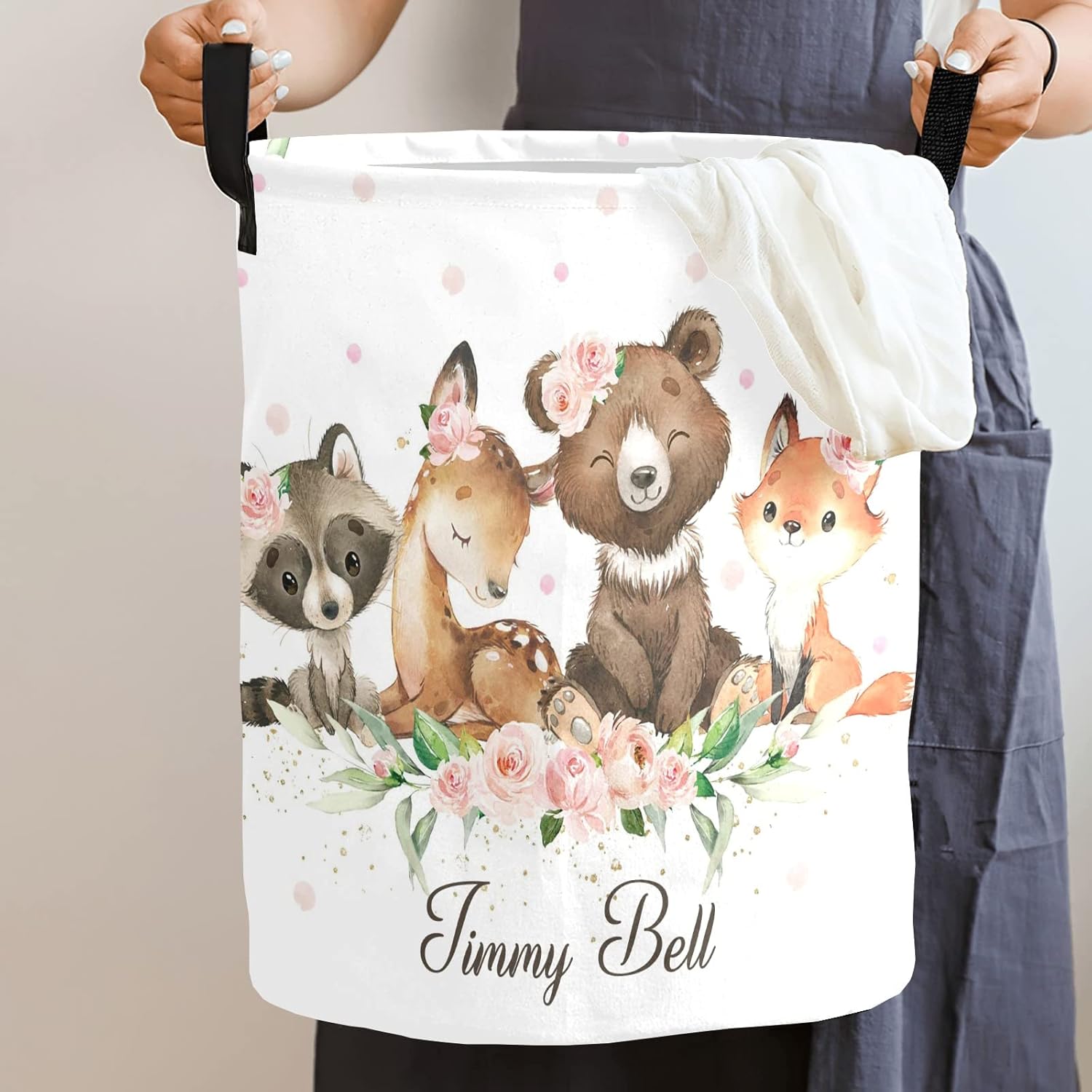 Personalized Water Resistant Foldable Laundry Hamper