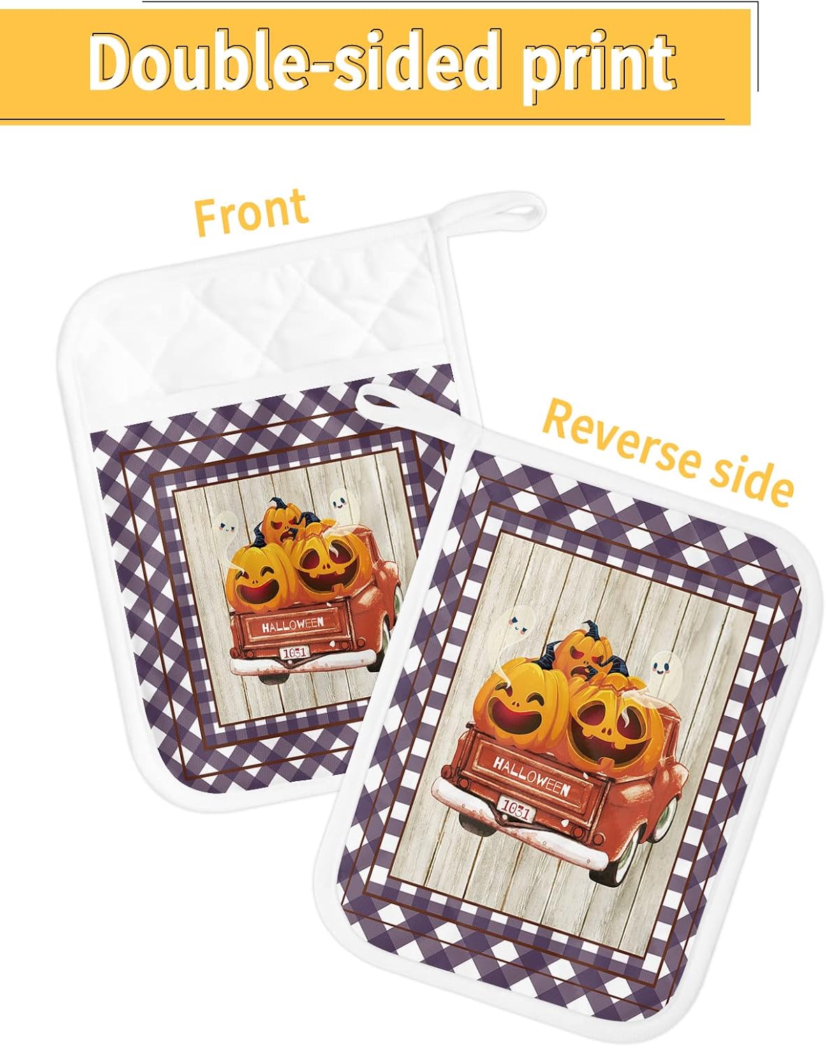 Halloween Ghost Pumpkins 5 in 1 Pot Holders