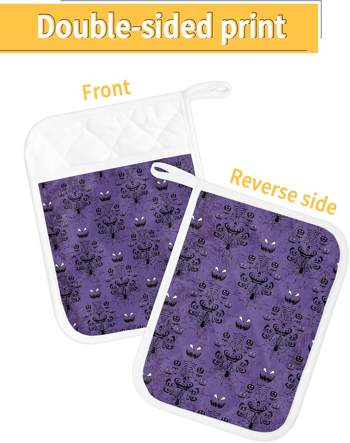 Halloween Ghost Pumpkin Pot Holder Set