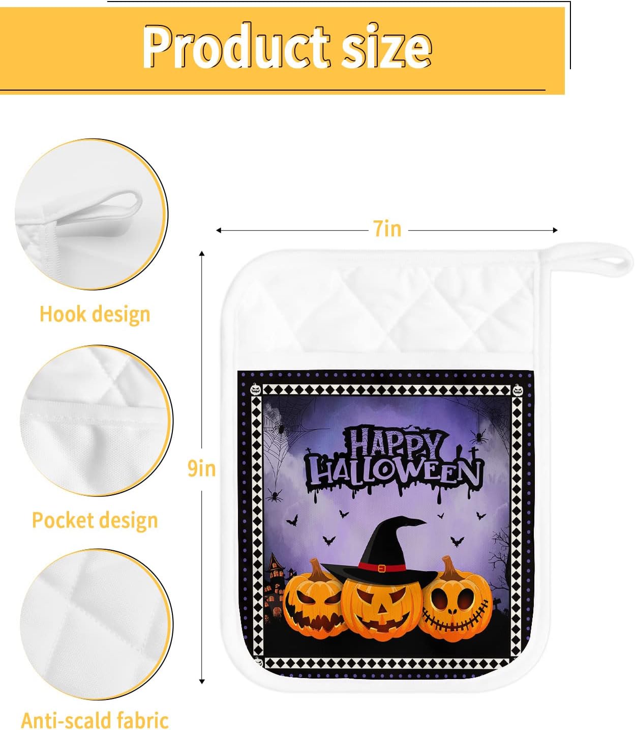 Pumpkins Spooky Pot Holder Set