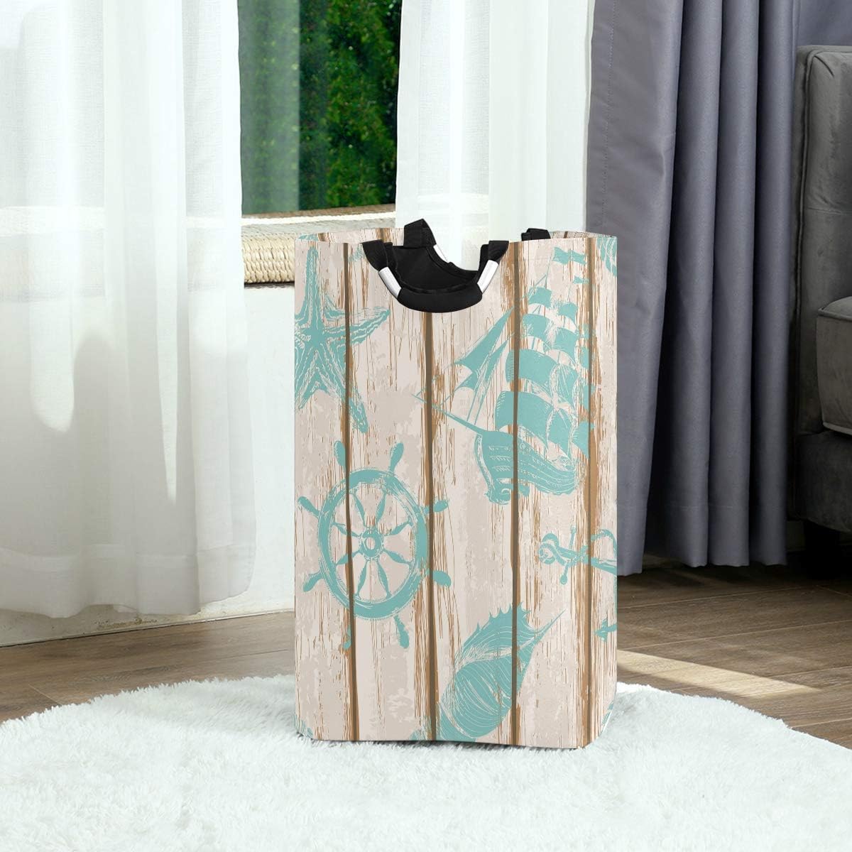 Collapsible Laundry Hamper with Durable Handles
