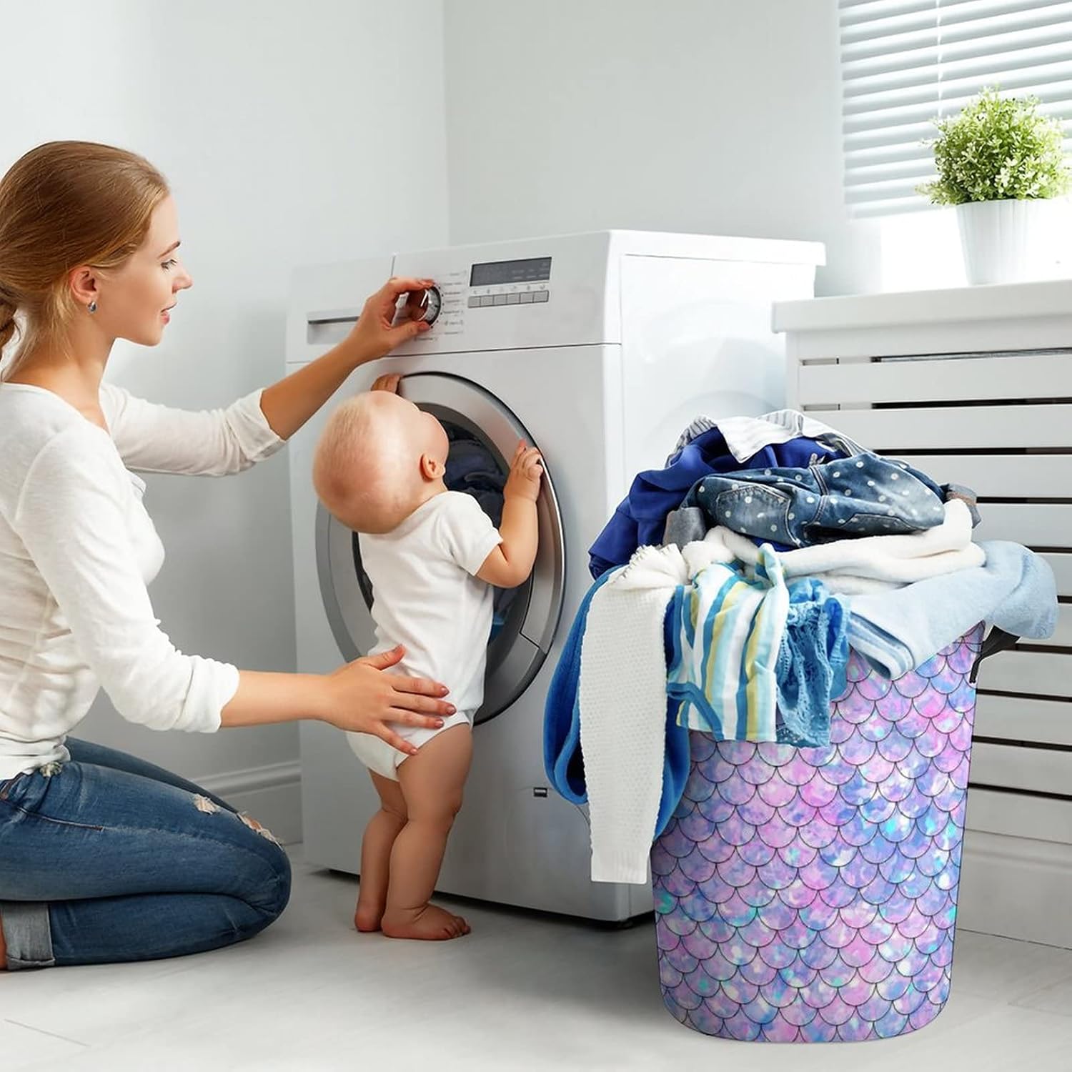 Lurhonp Collapsible Laundry Basket Small Durable
