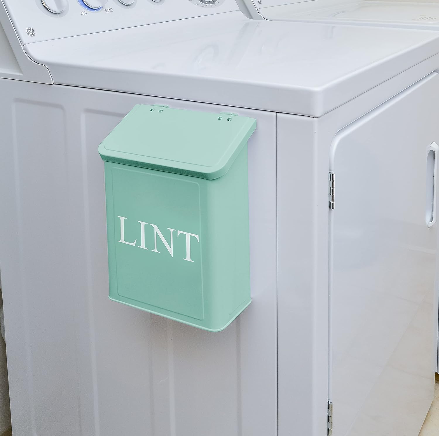 Calindiana Modern Farmhouse Metal Lint Bin for Laundry Room