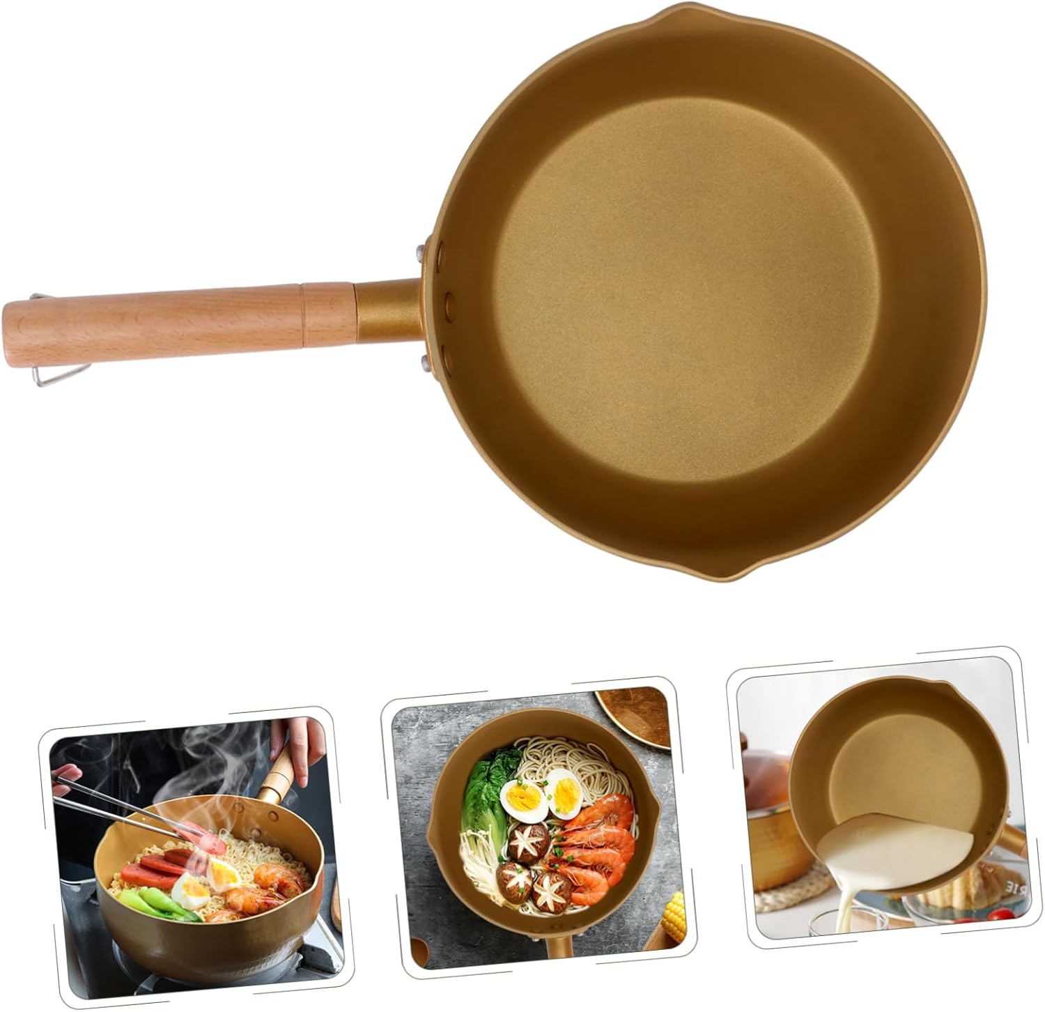 Galneck Snow Pan Small Pot Multi-functional Compact Cooking Pot