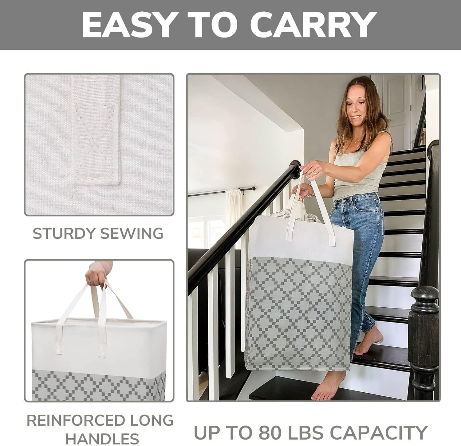Stay Stylish Space-Saving 2-Pack Laundry Basket