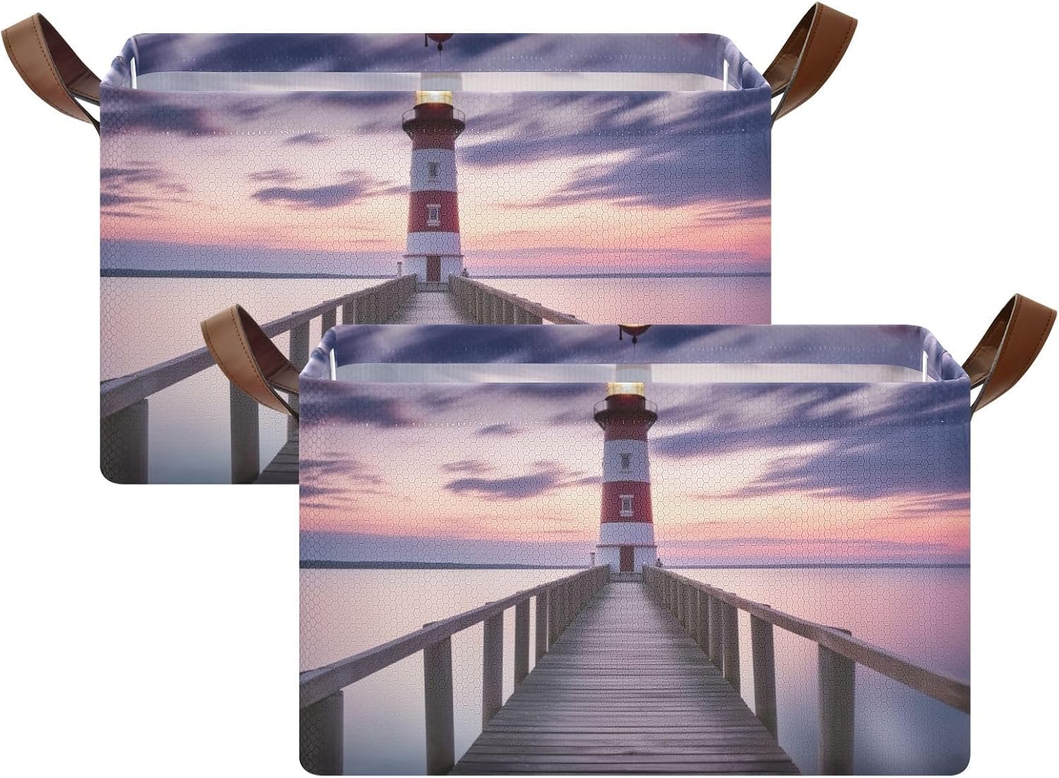YETTASBIN Lighthouse Storage Basket 32L Waterproof with Handle