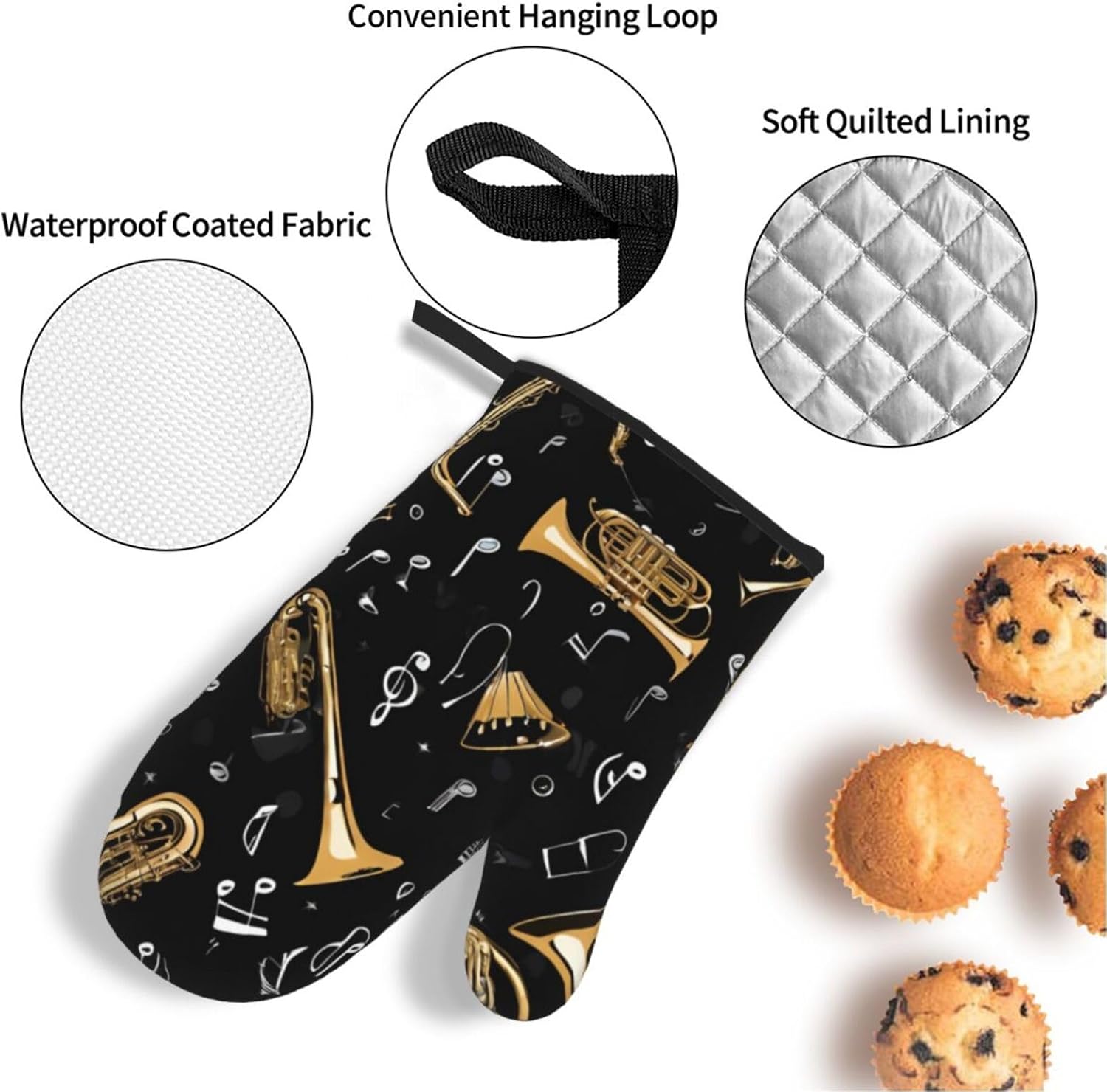 4-Piece Heat-Resistant Oven Mitts Pot Holders for Cooking