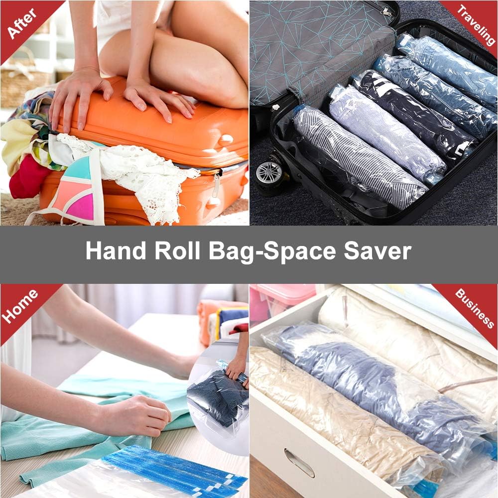 ALMING Compression Bags 10 Pack - Space Saver for Travel Home Storage