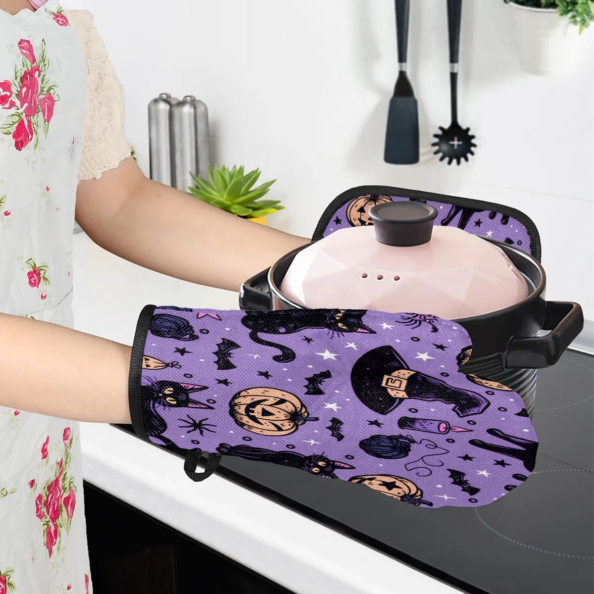 Halloween Oven Mitts Pot Holders 3pc Set