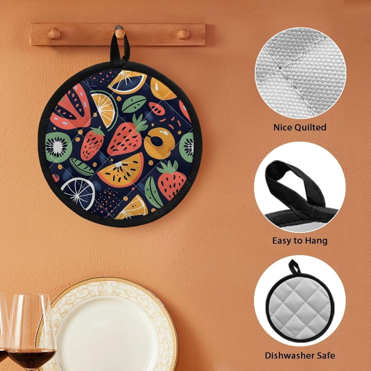 TODIYADDU Tangerine Mango Potholders