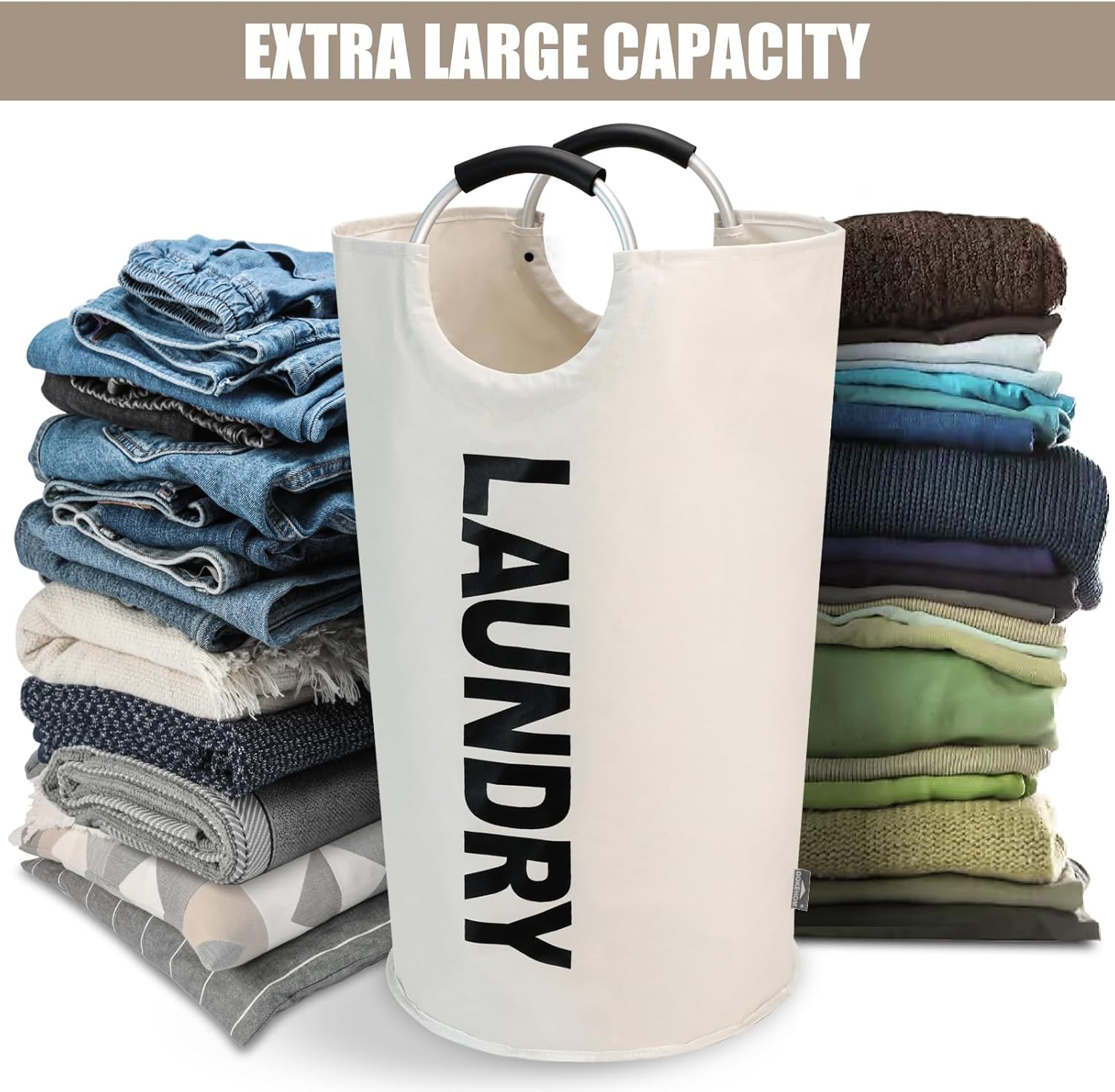 Collapsible Folding Full-Load Hamper for Freestanding