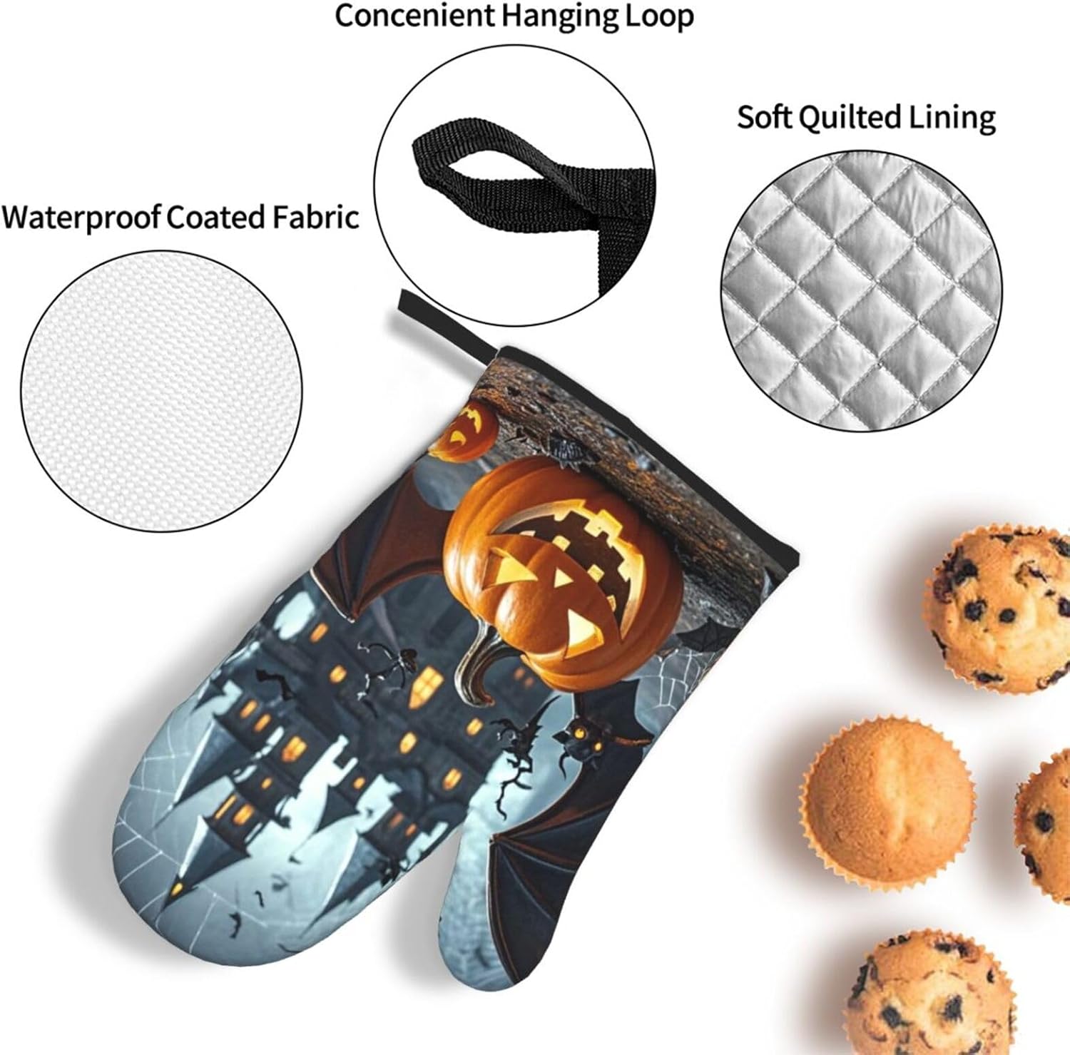 Oven Glove Potholder Set Fun Halloween Kitchen Accessories