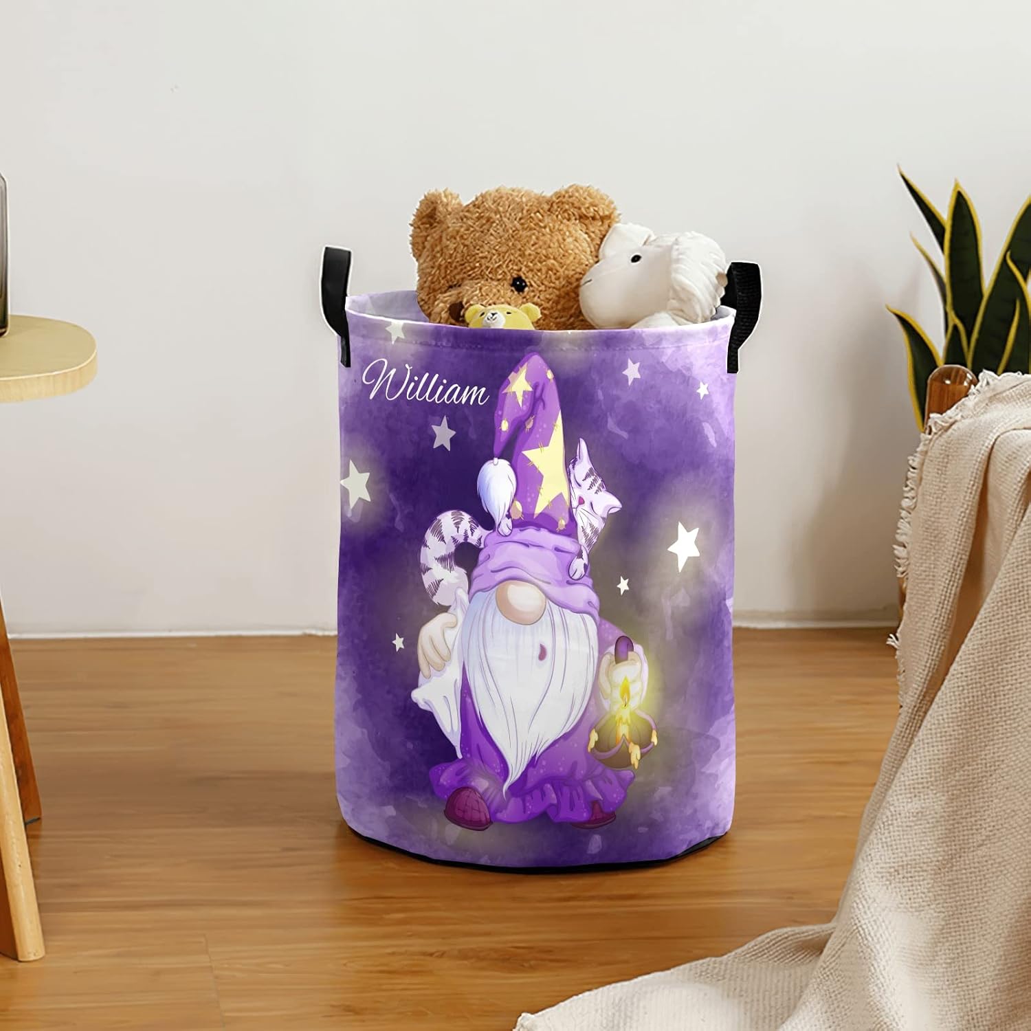 Starry Star Gnome Waterproof Folding Laundry Basket