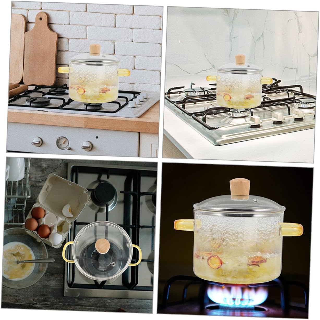 NAMOARLY Glass Stew Pot