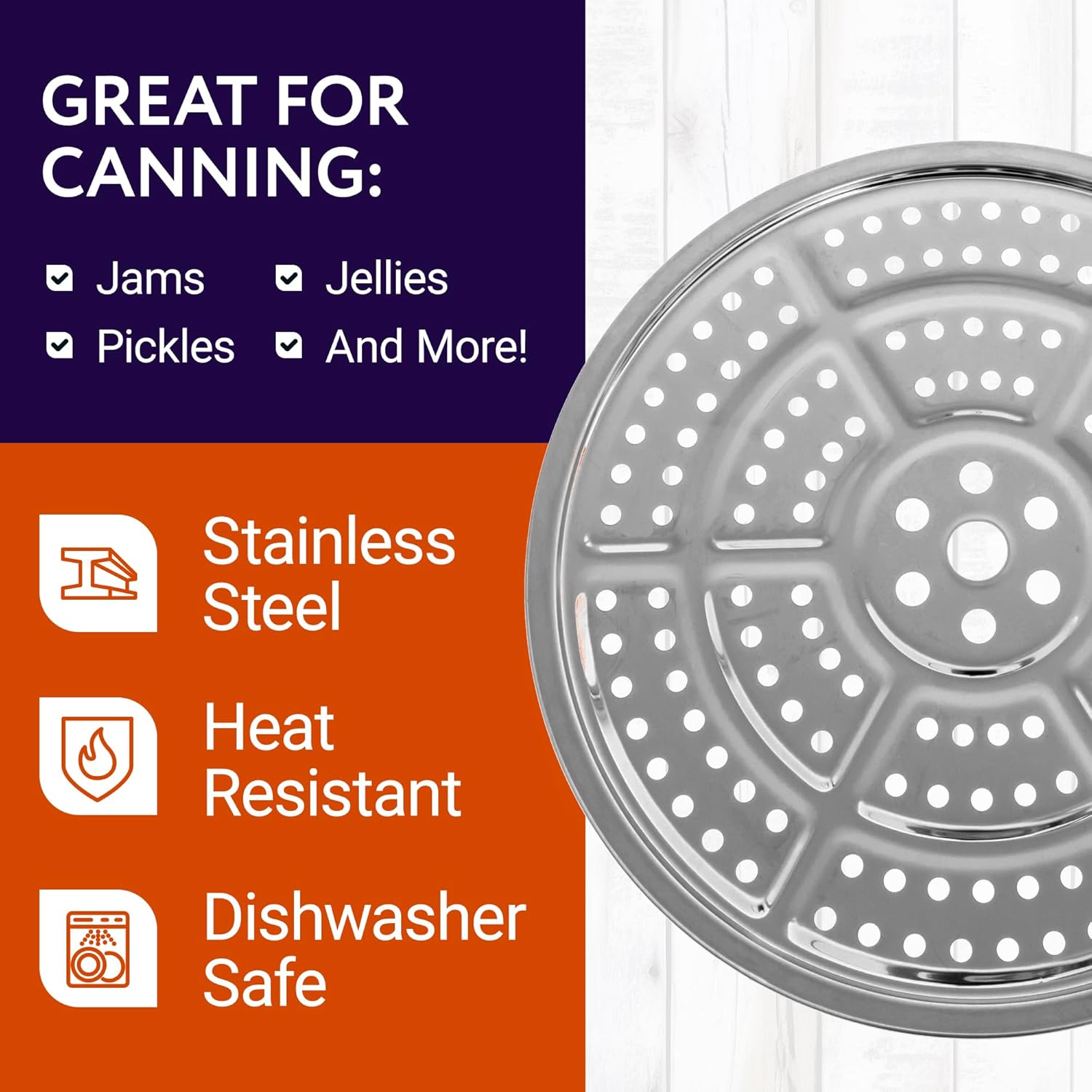 Precise 2-Pack Stainless Steel Pressure Canner Rack