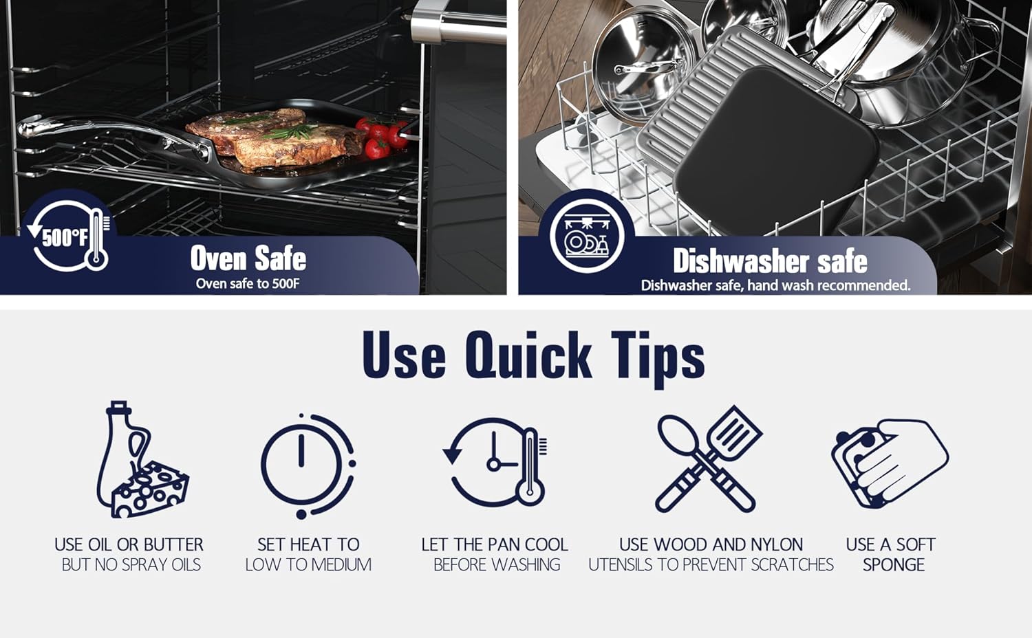 Cooks Standard Pro 11-inch Nonstick Griddle Pan - Easy Cooking Performance Style