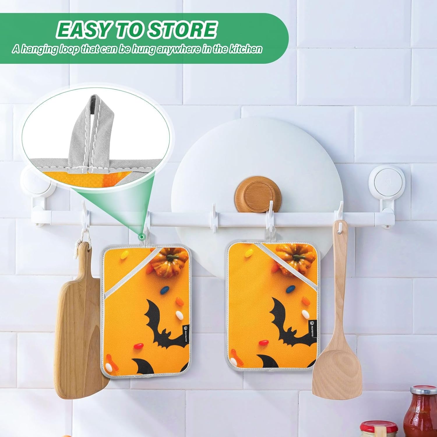 Happy Halloween 2-Piece Pot Holder Set