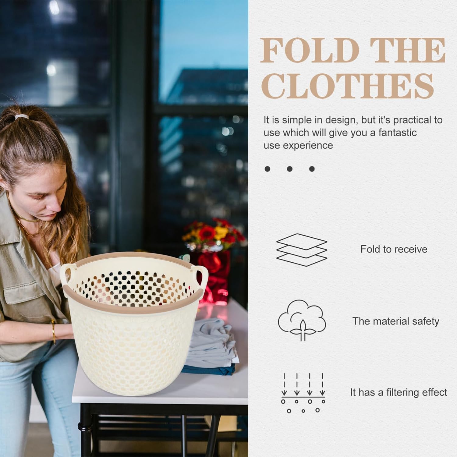 Polyurethane Portable Laundry Basket