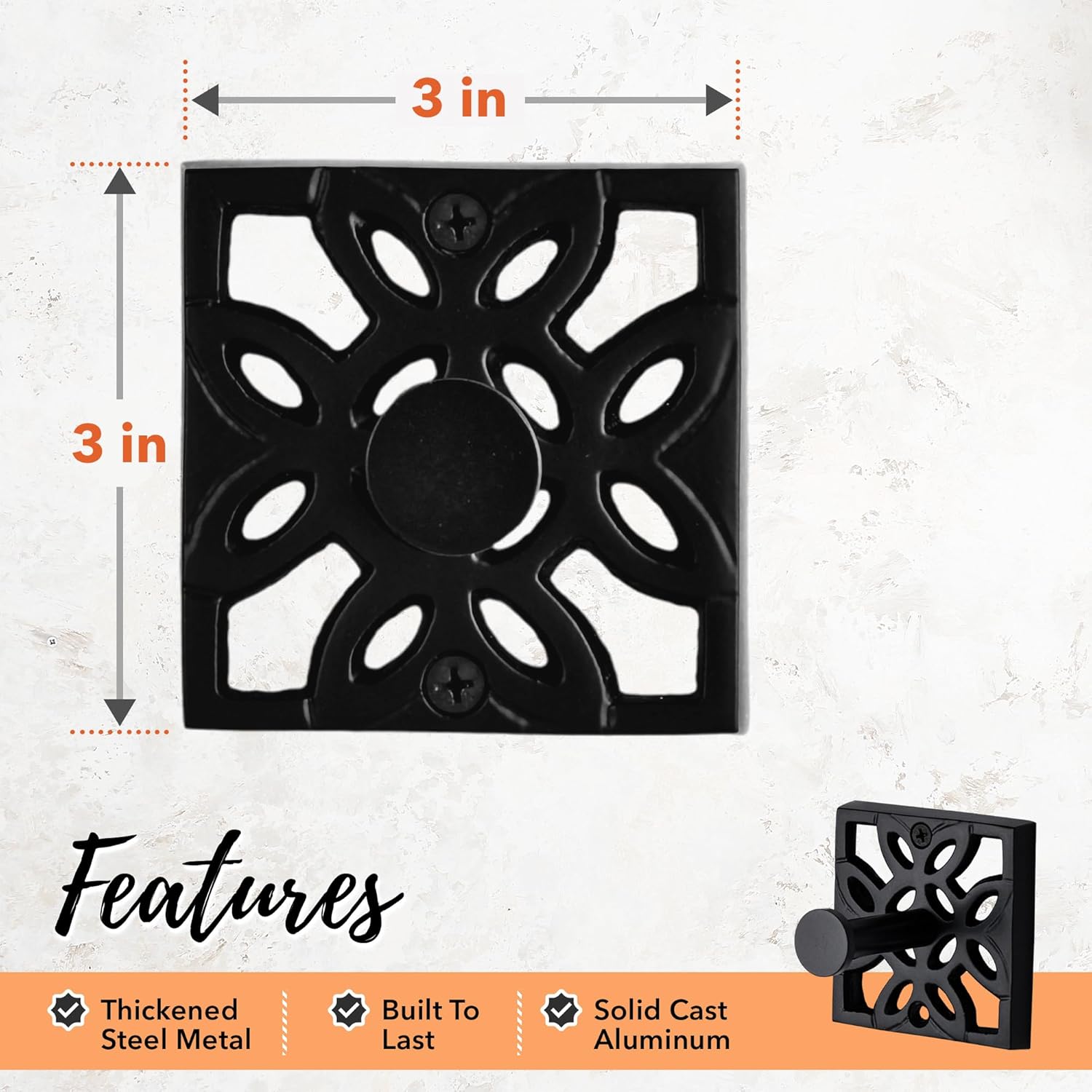 Autumn Alley Black Bath Towel robe hook