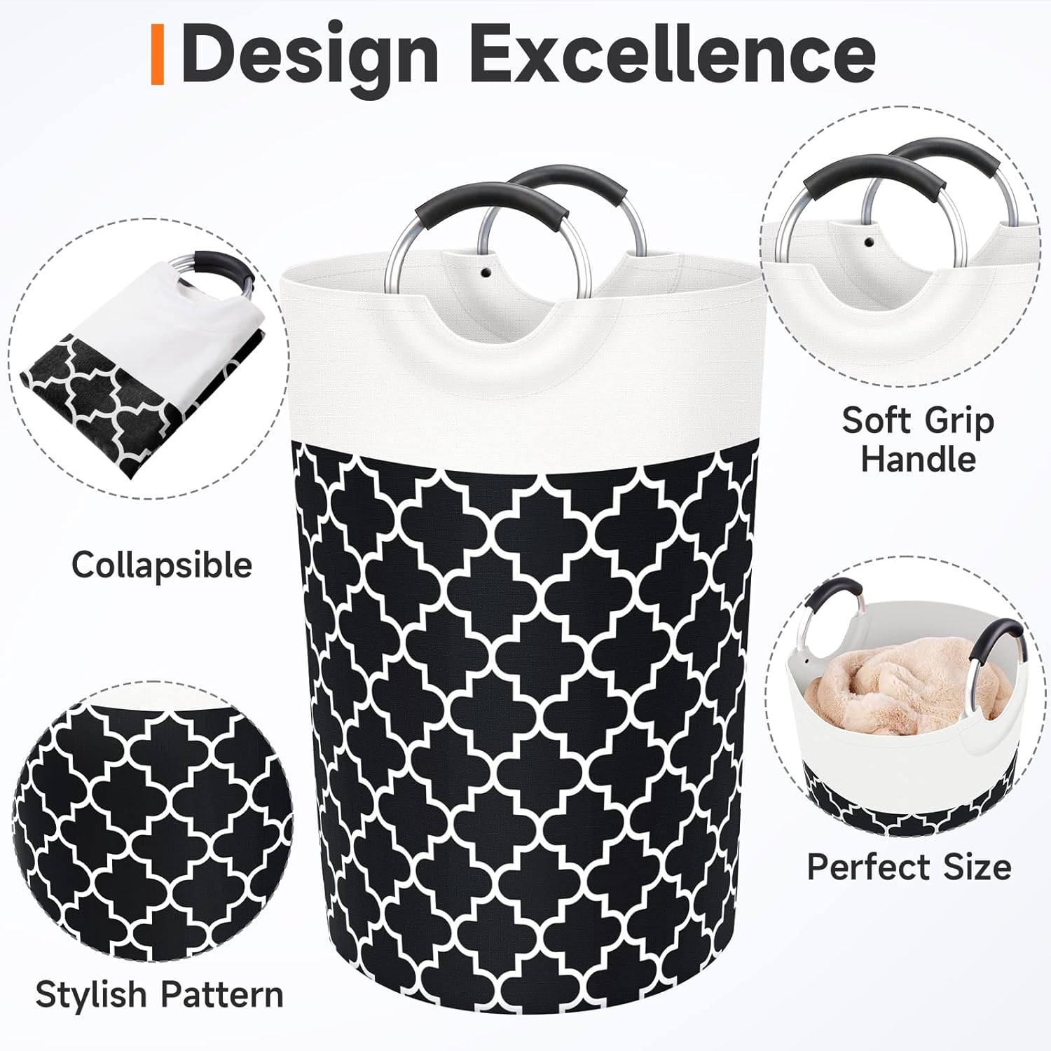 Collapsible Easy Fold Laundry Hamper for College