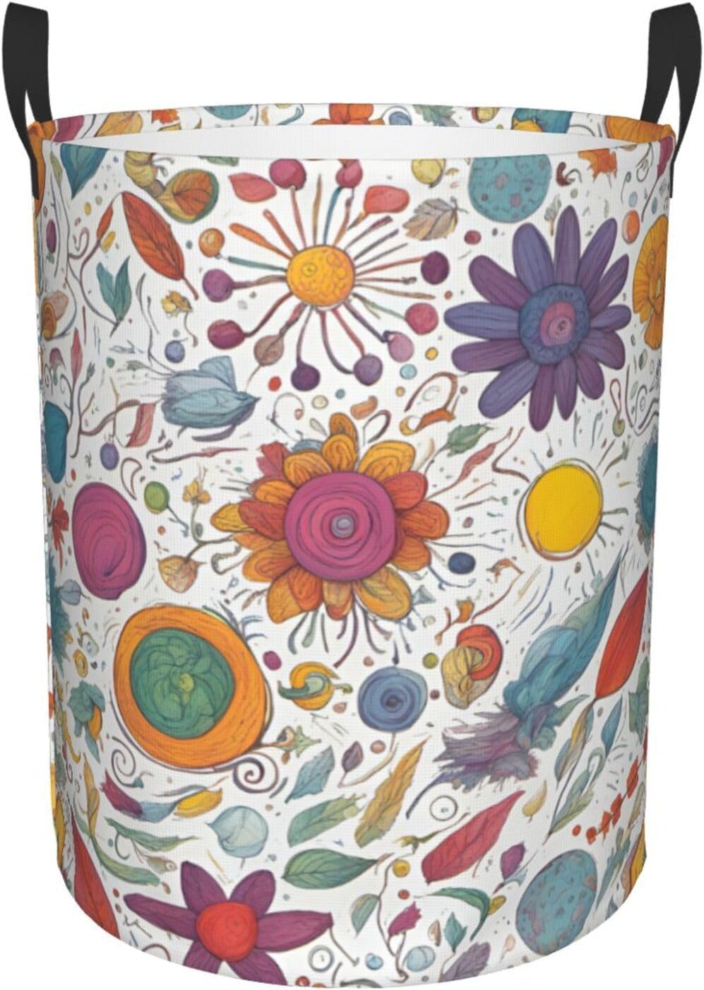 Colorful Feather Pattern Oxford Cloth Laundry Basket