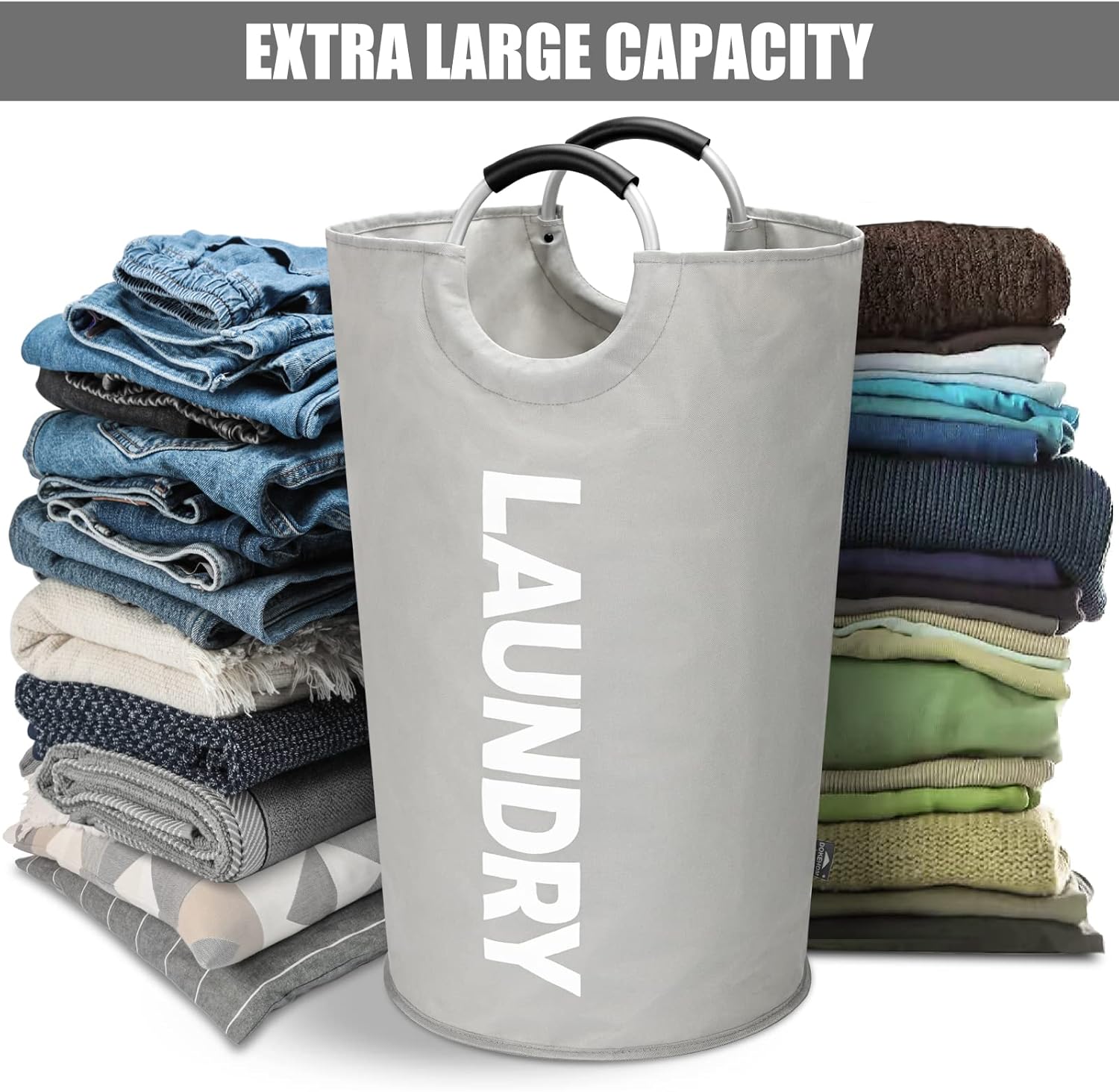 125L Collapsible X-Large laundry basket for bedroom