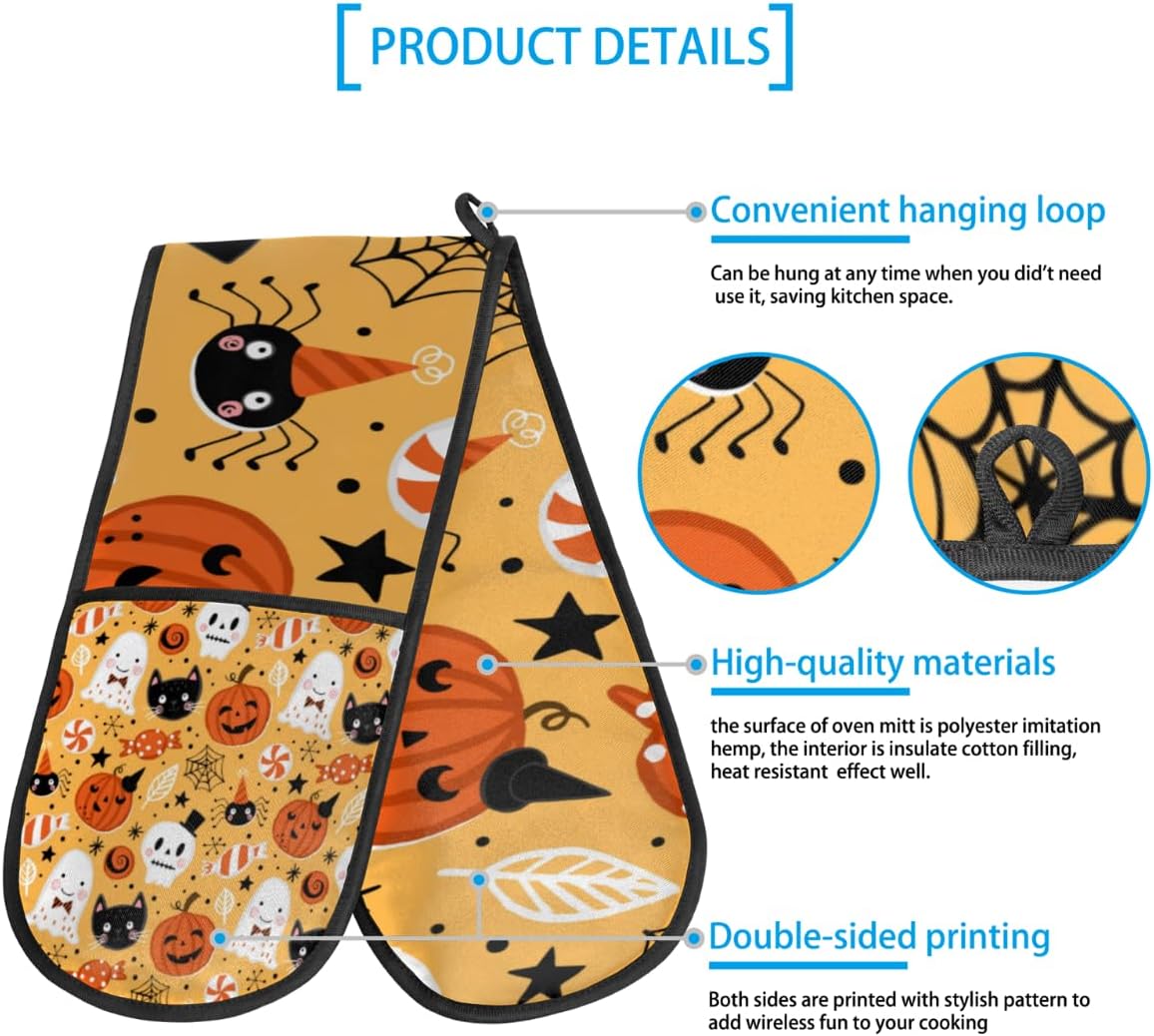 Warm Protective Halloween Oven Mitts