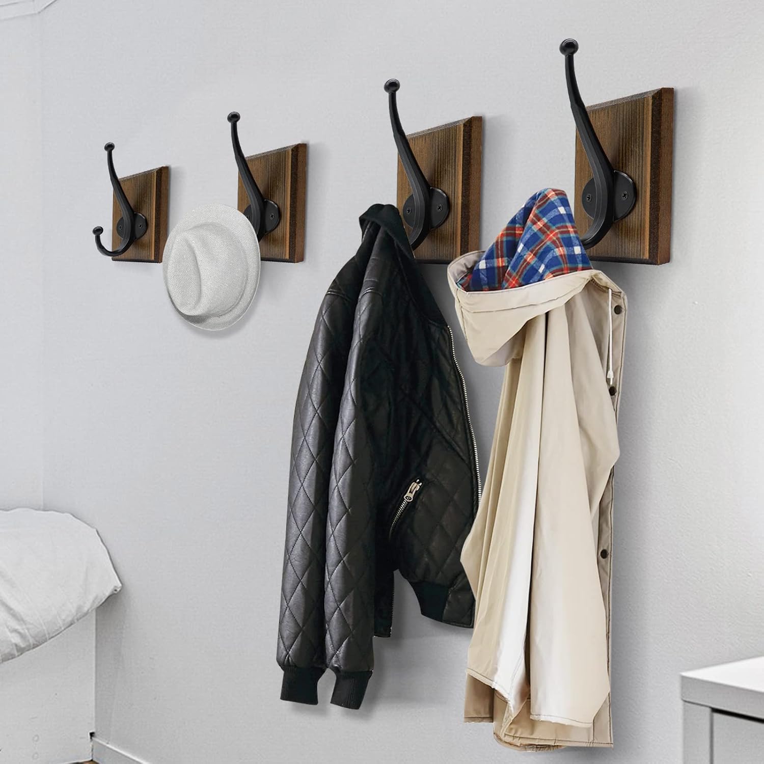 Rustic Farmhouse Towel Hooks 2 Pack