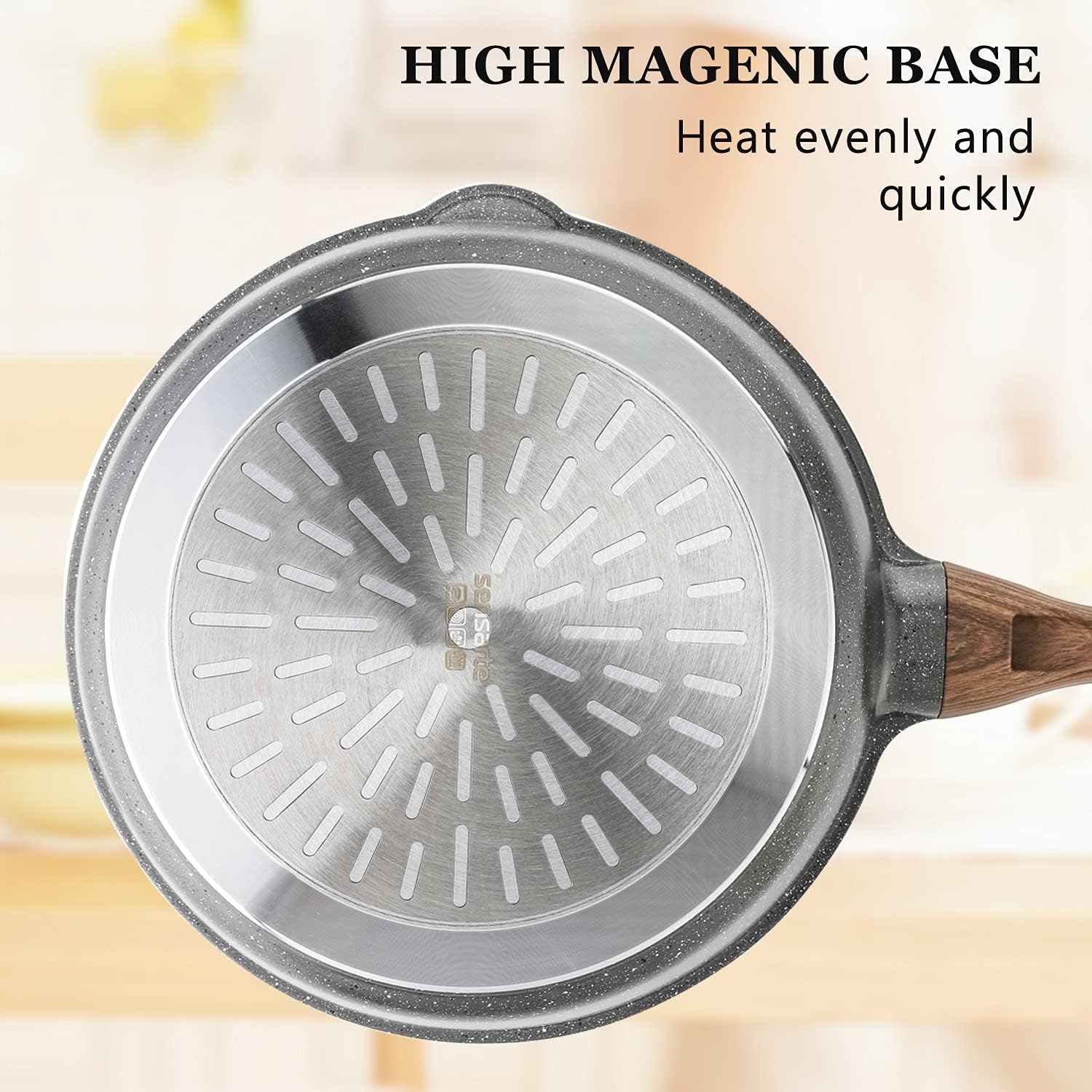 SENSARTEStay-Cool Deep-Frying Pan with Non-Stick Surface 10-Inch