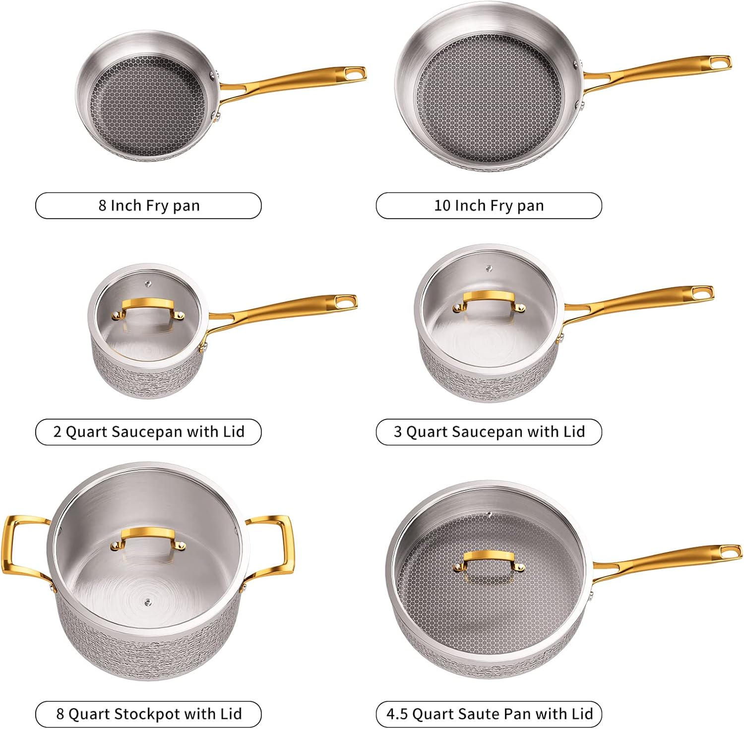 Homaz Life Tri-Ply Stainless Steel Cookware Set