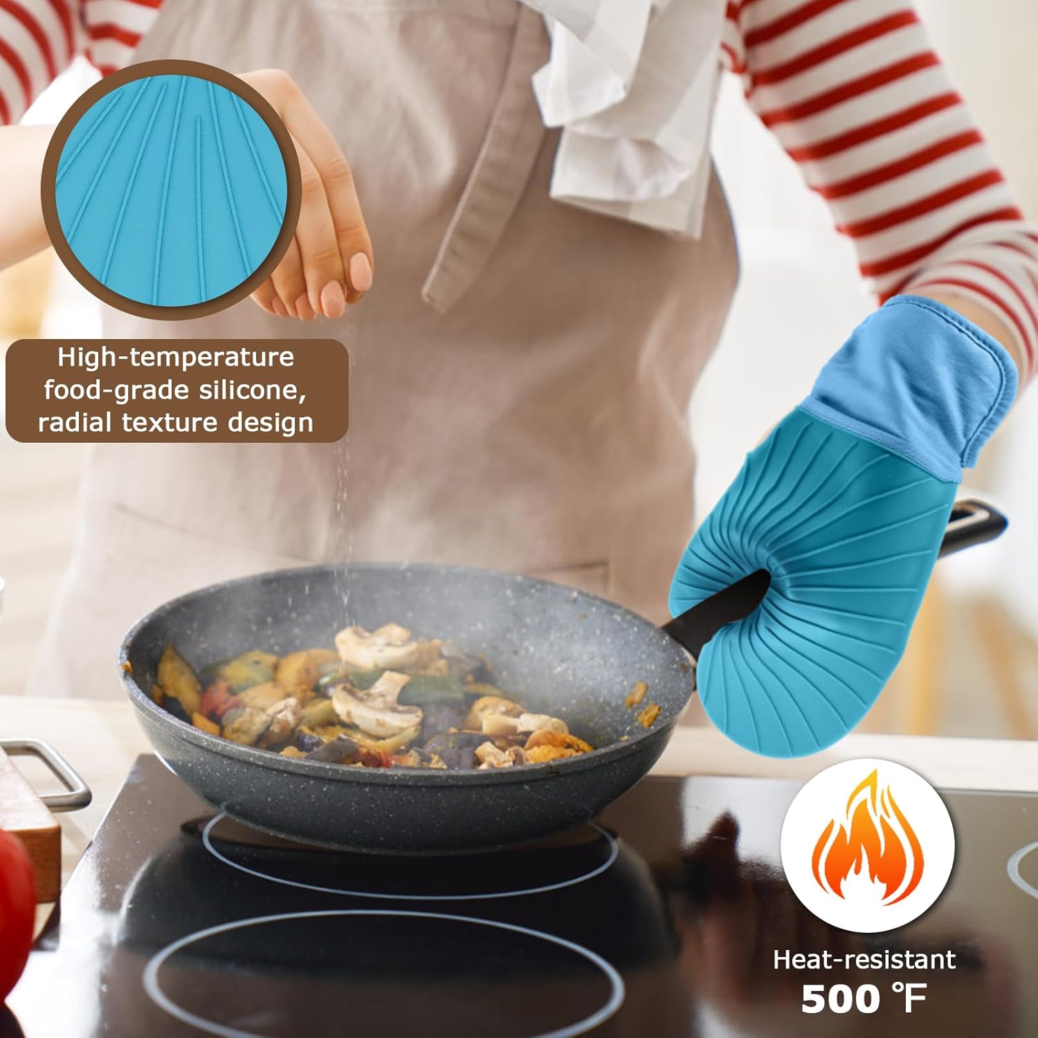 High-Quality Silicone Oven Mitts for Safe Heat-Resistant Cooking