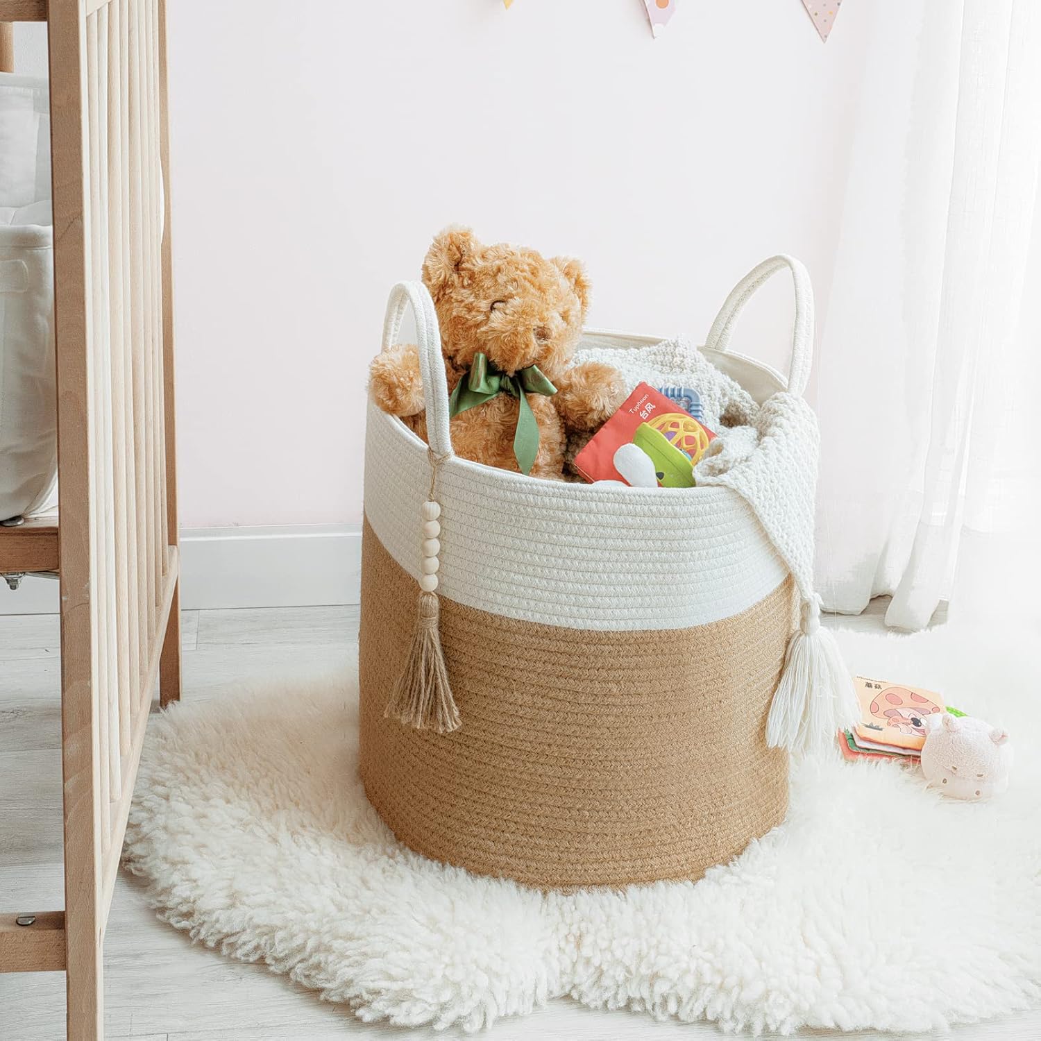 Mkono Decorative Woven Storage Basket