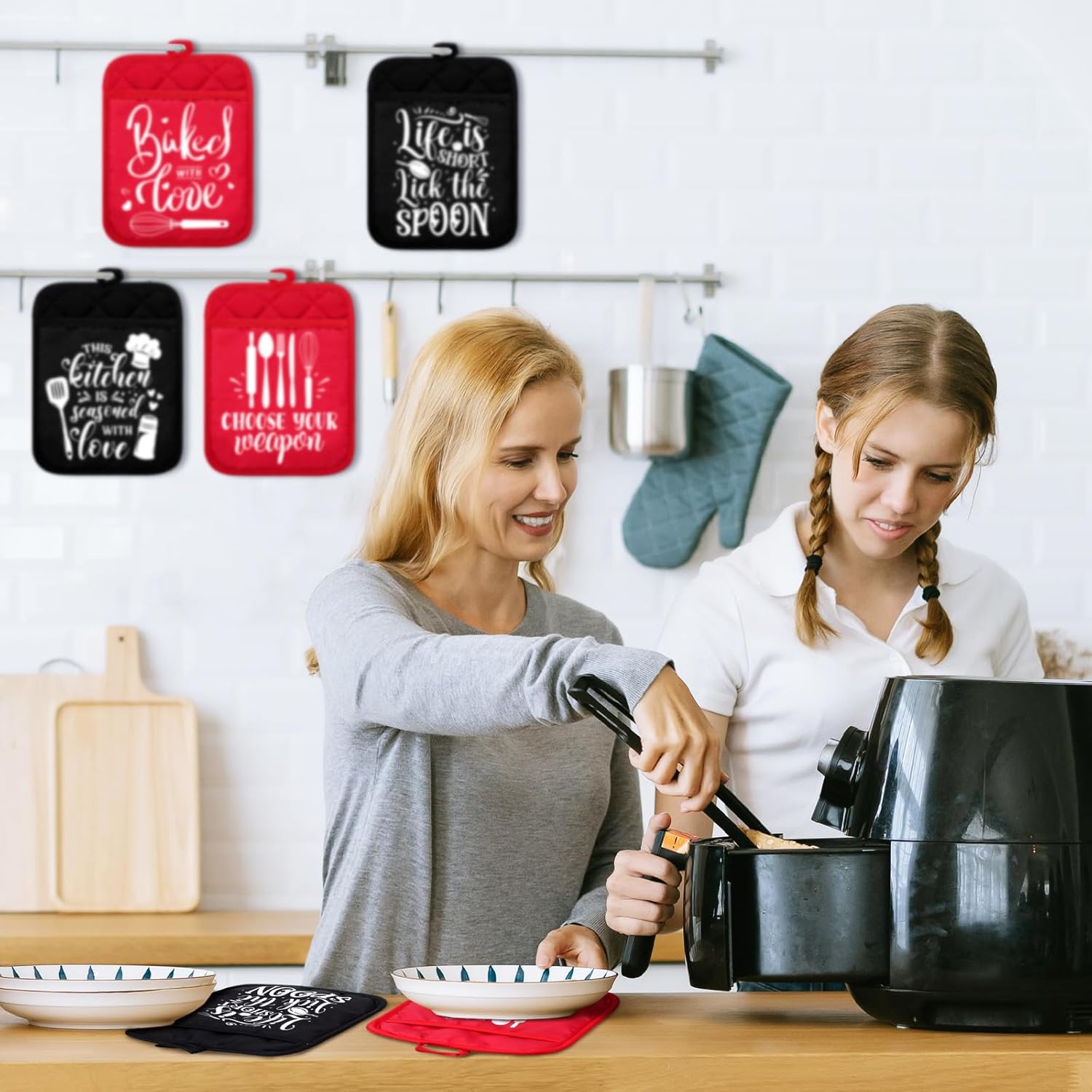 Jingmore 12-Piece Funny Baking Pot Holders