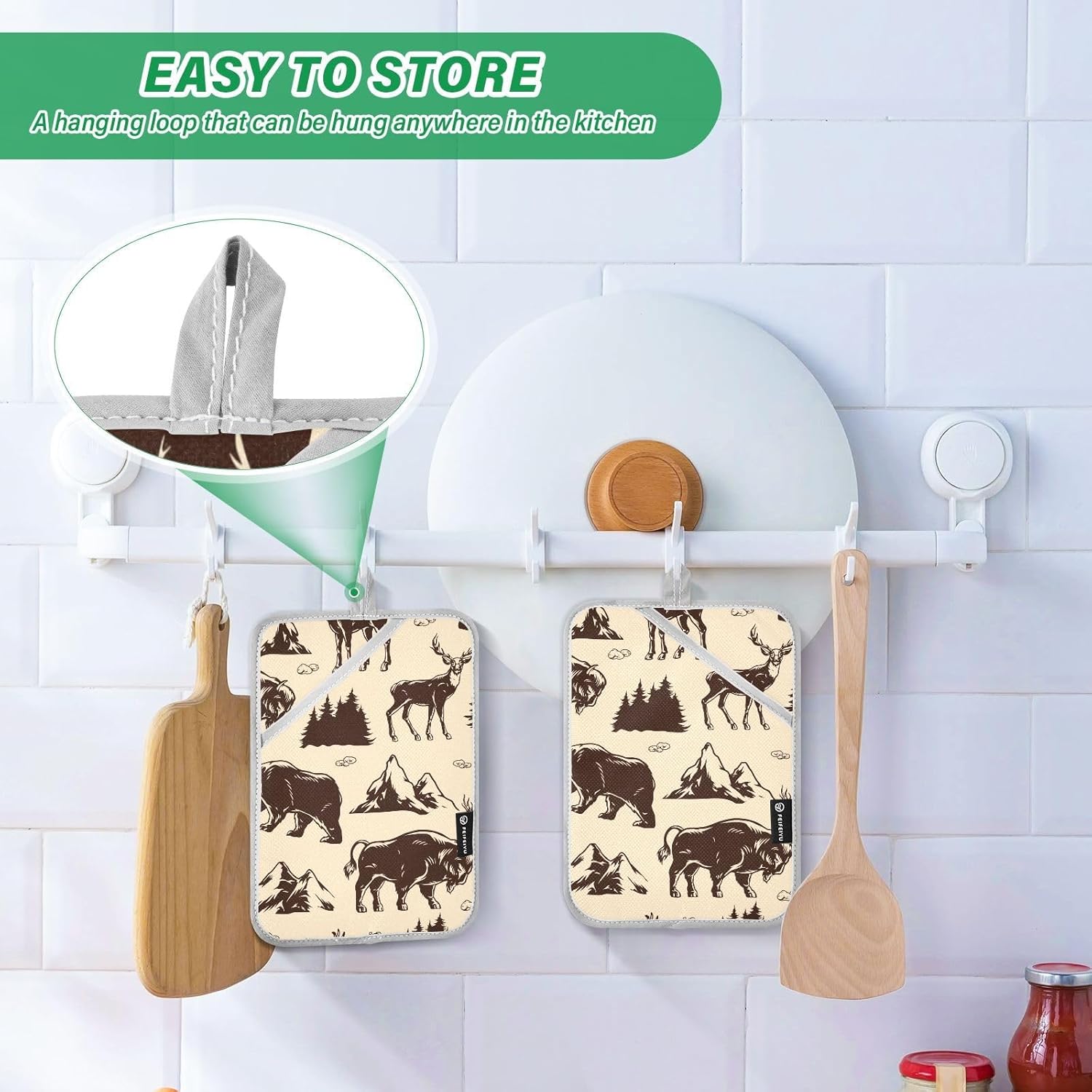 Warm Potholders Set for Kitchen Use