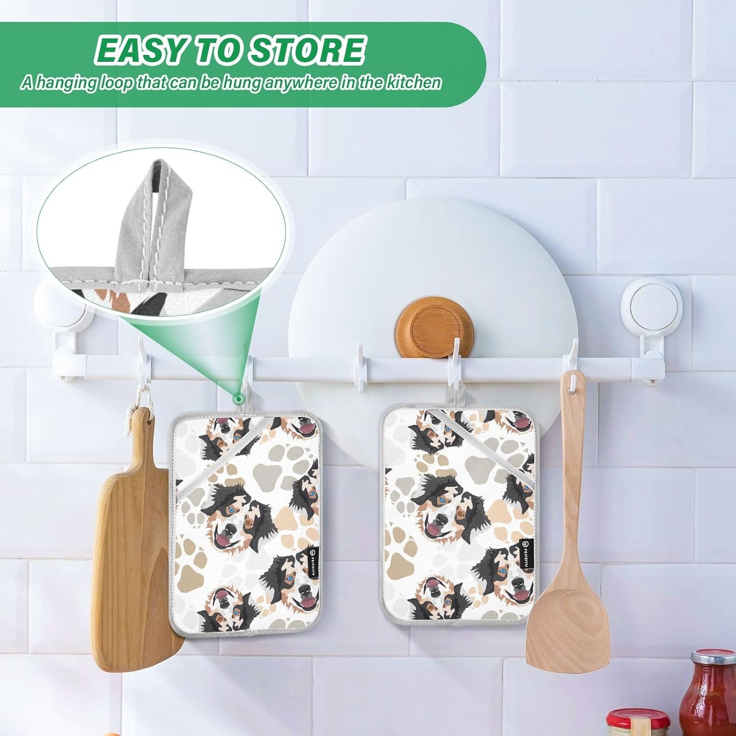DalziumPotholder Dog Paws Set of 2