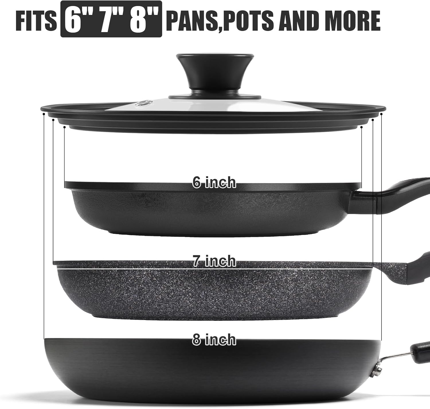 Multifunctional Silicone Cookware Lid for Pots and PansDurable and Safe