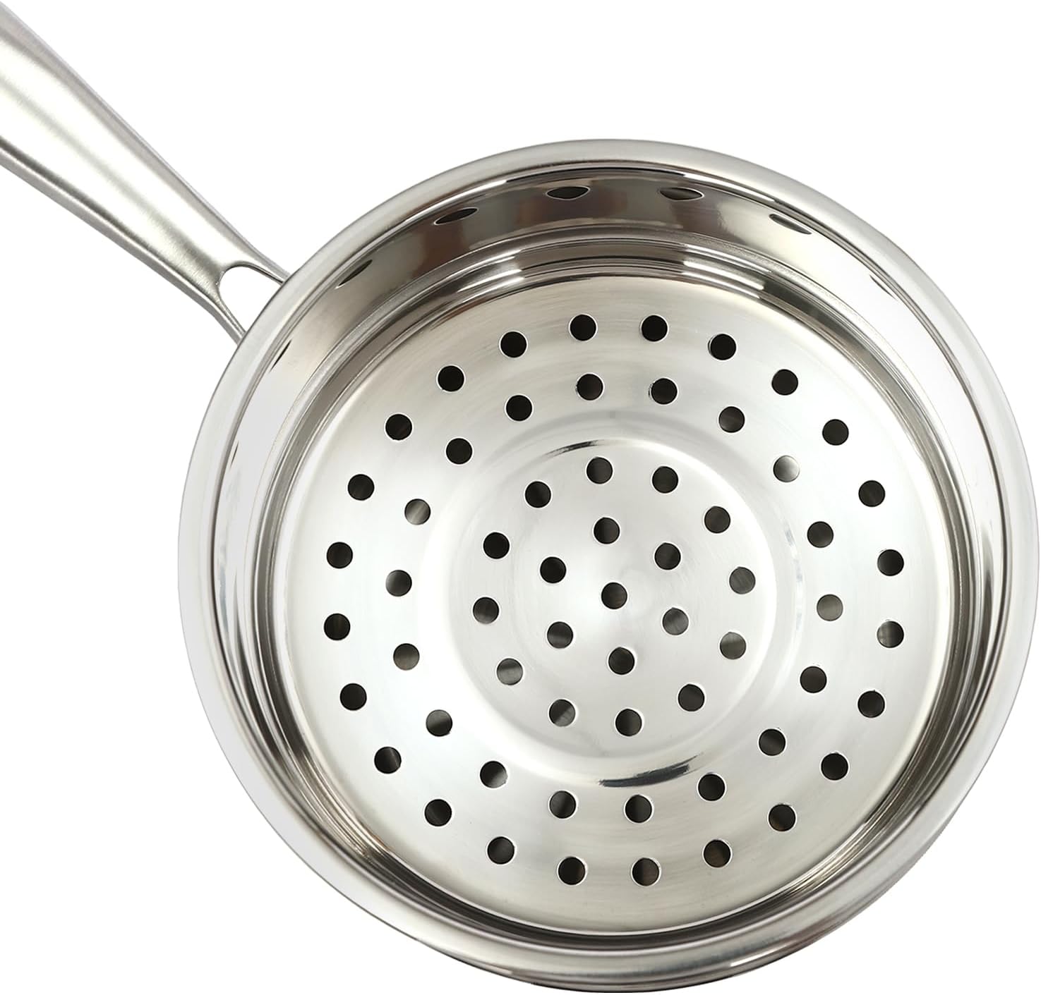 Stainless Steel Saucepan with Steamer for Cooking