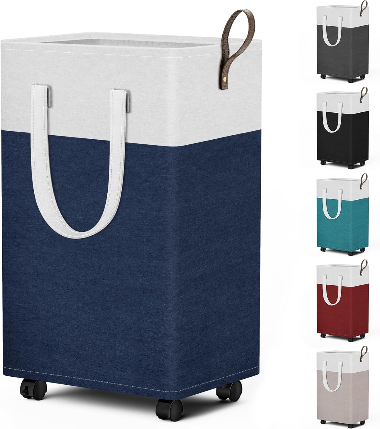 HomeHacks 75L Rolling Laundry Basket with Wheels
