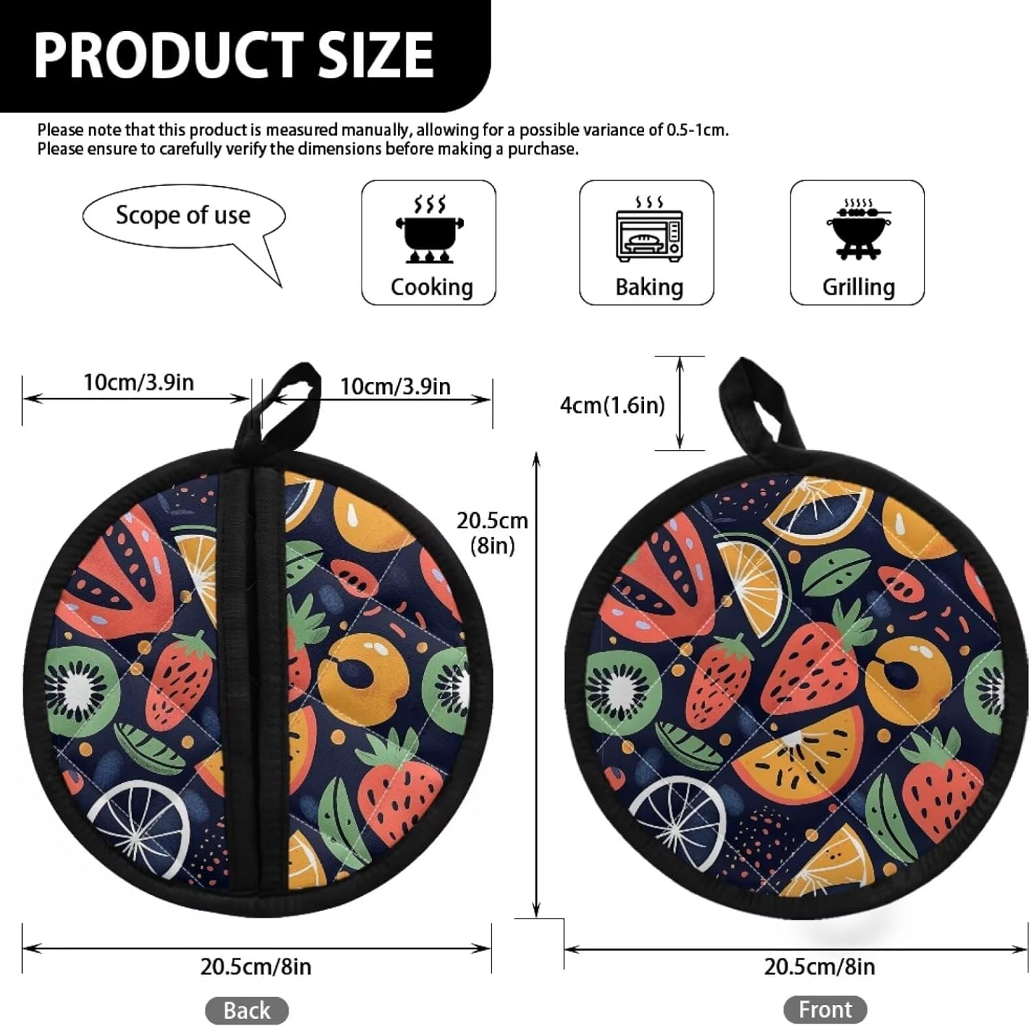 TODIYADDU Tangerine Mango Potholders