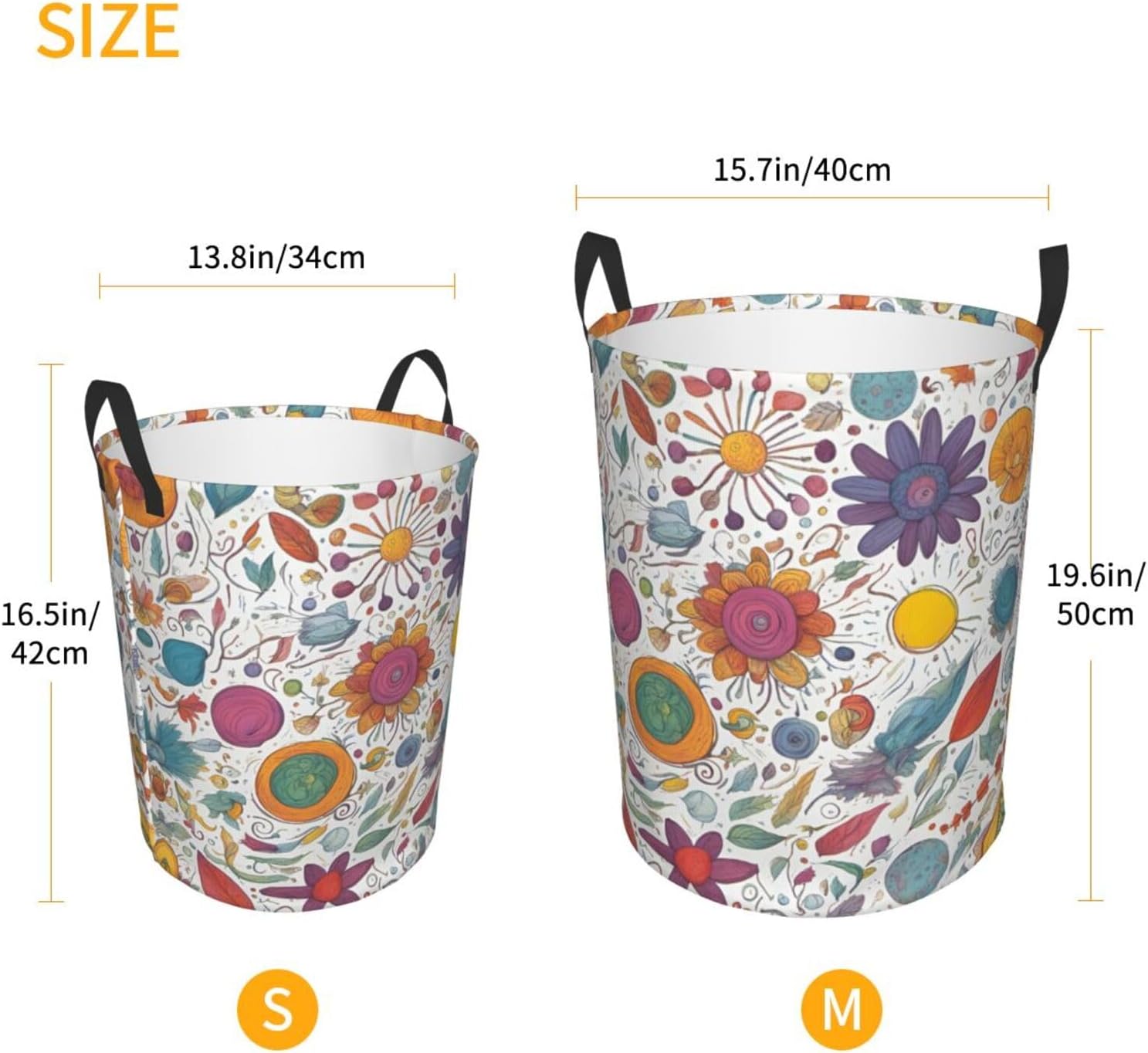 Colorful Feather Pattern Oxford Cloth Laundry Basket