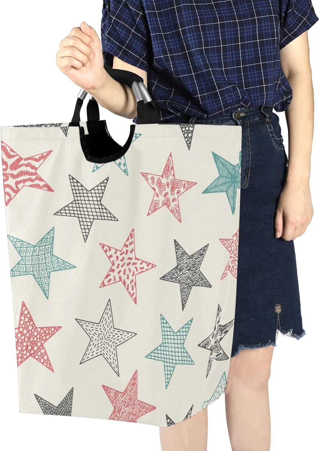 Susiyo Vintage Stars Foldable Laundry Basket