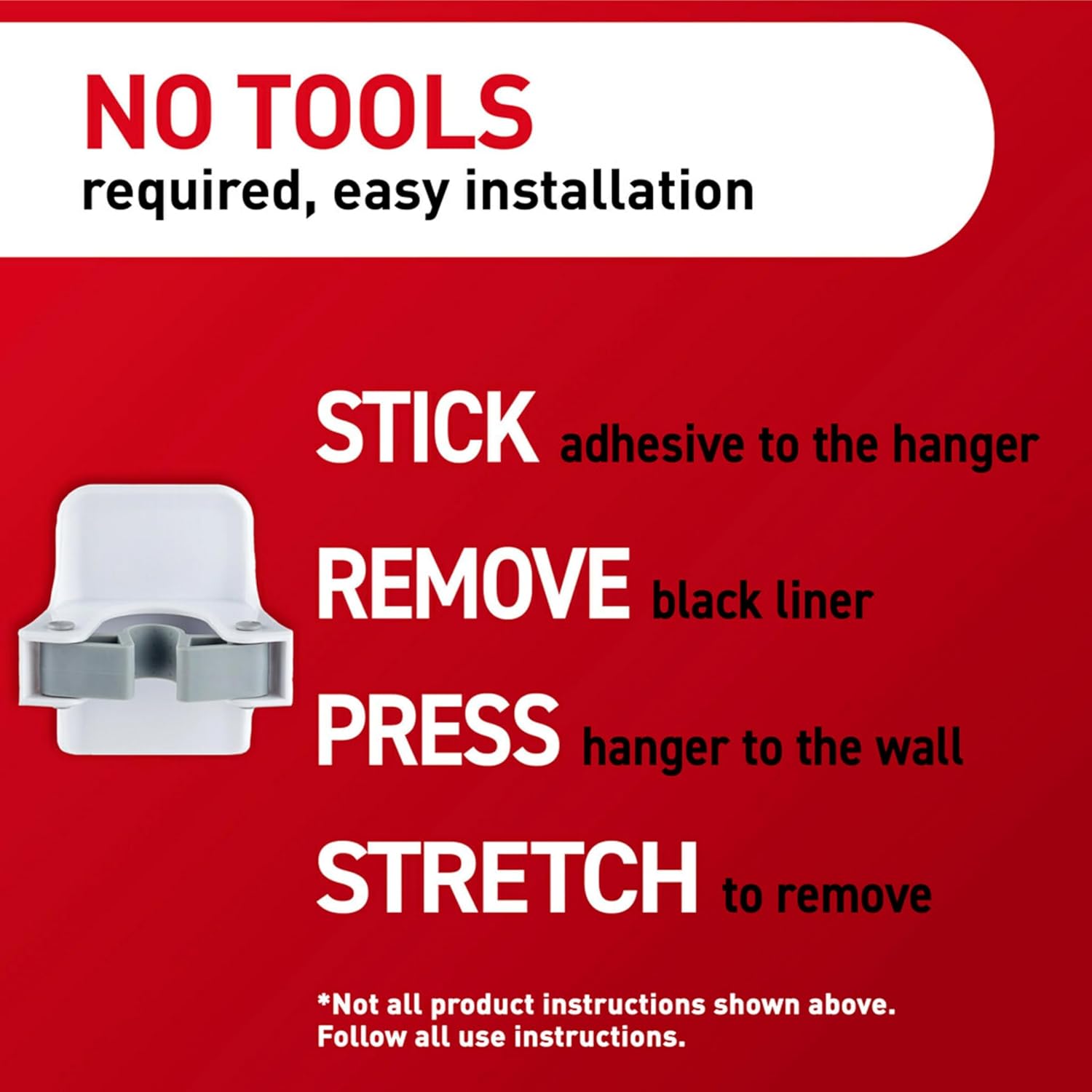 Command Broom and Mop Holder 3-Pack - Stay Clean and Organized