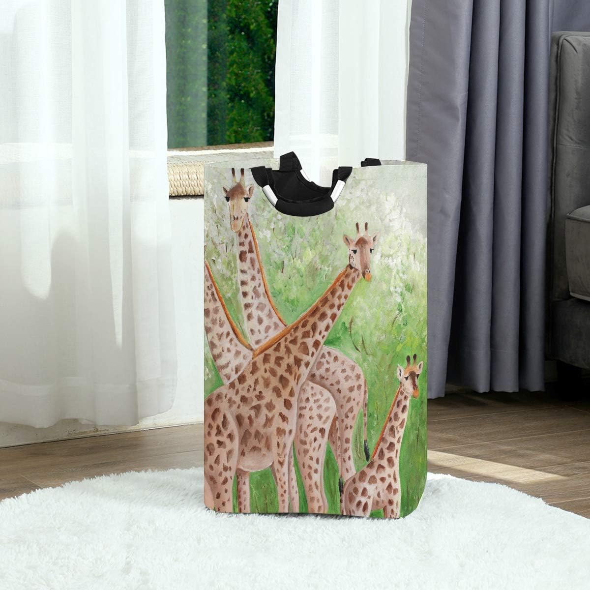 Collapsible Laundry Basket - MOYYO Beautiful Giraffes Design