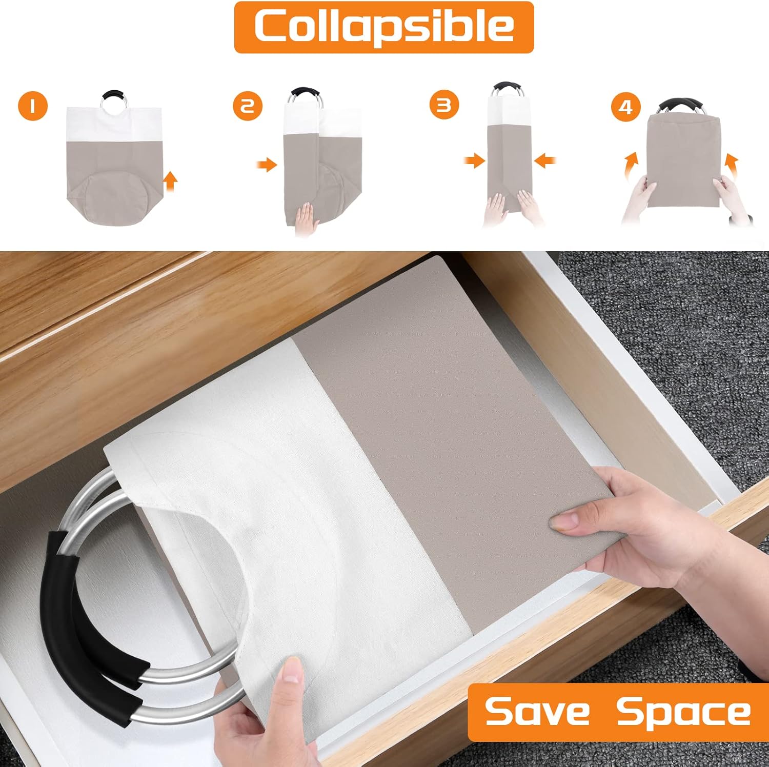 BlissTotes 75L Collapsible Laundry Basket