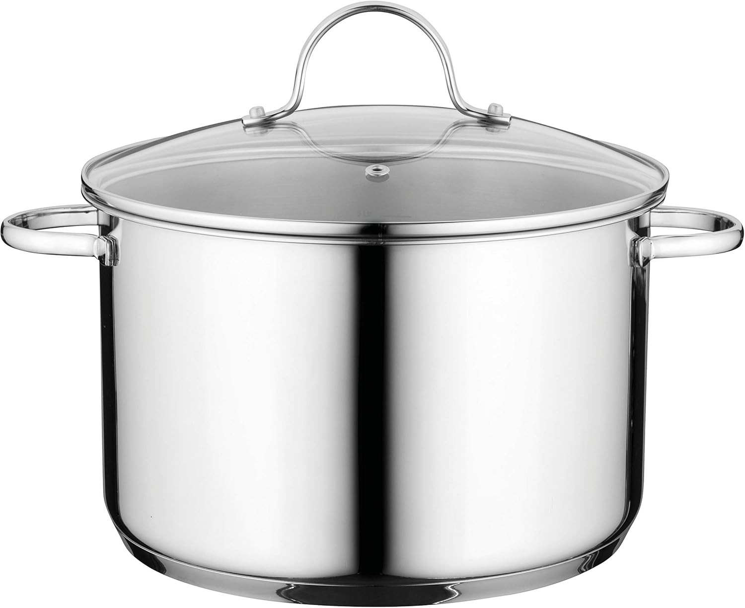 BergHOFF Essentials 10 Stockpot with Glass Lid 72 Qt 2-Sided Handle