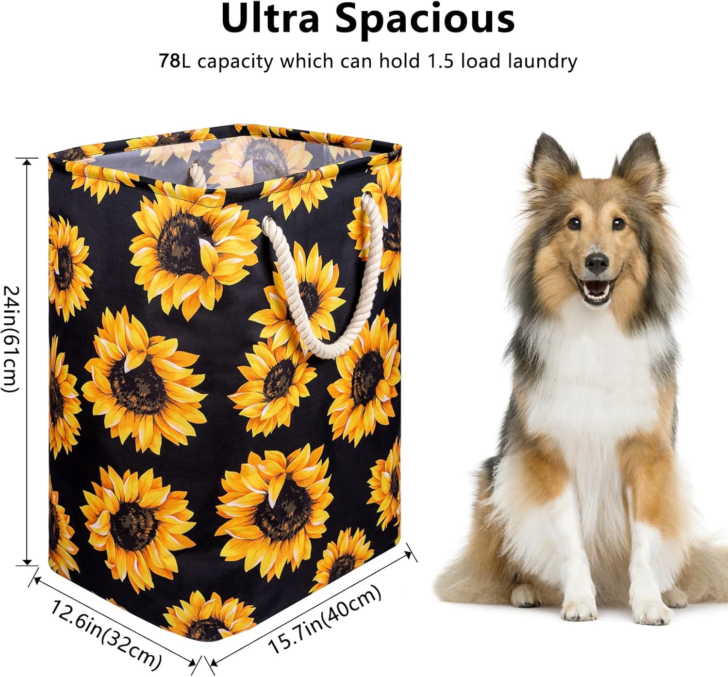 Funnewban Sunflowers Laundry Hamper