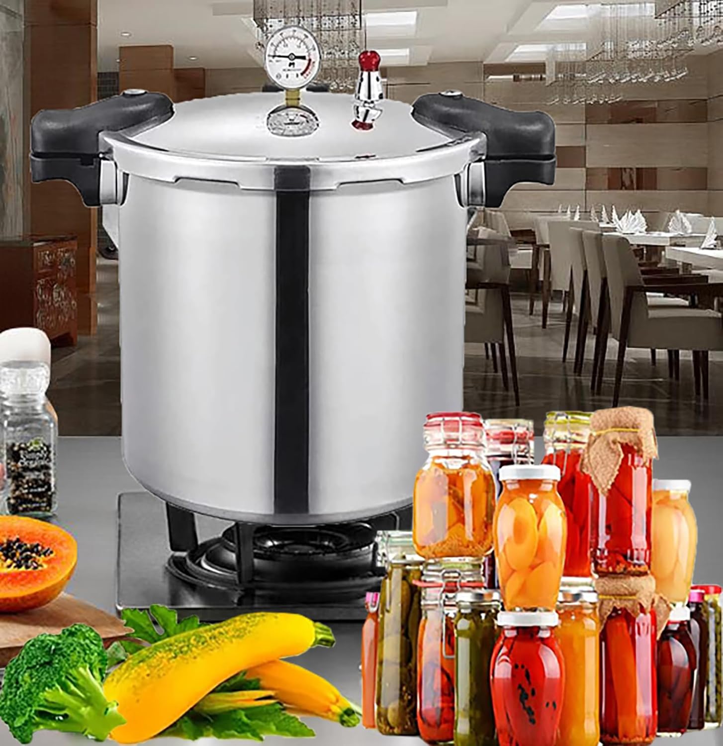 TSTQH25 Quart Pressure Canner Cooker for Cooking Preserving with Boiling Water Capability